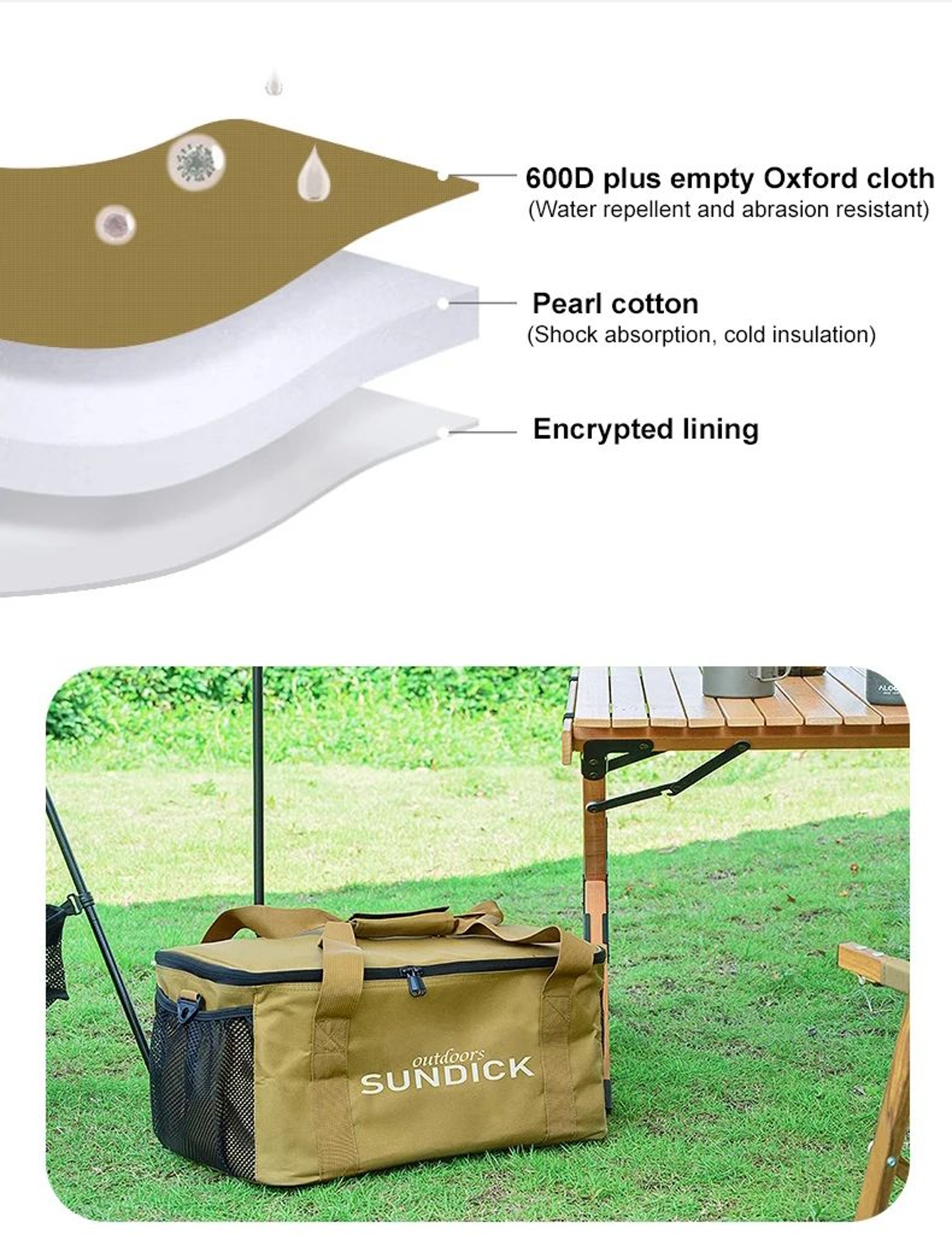 Large Capacity Portable Travel Tableware Bag For Camping And Picnics 9