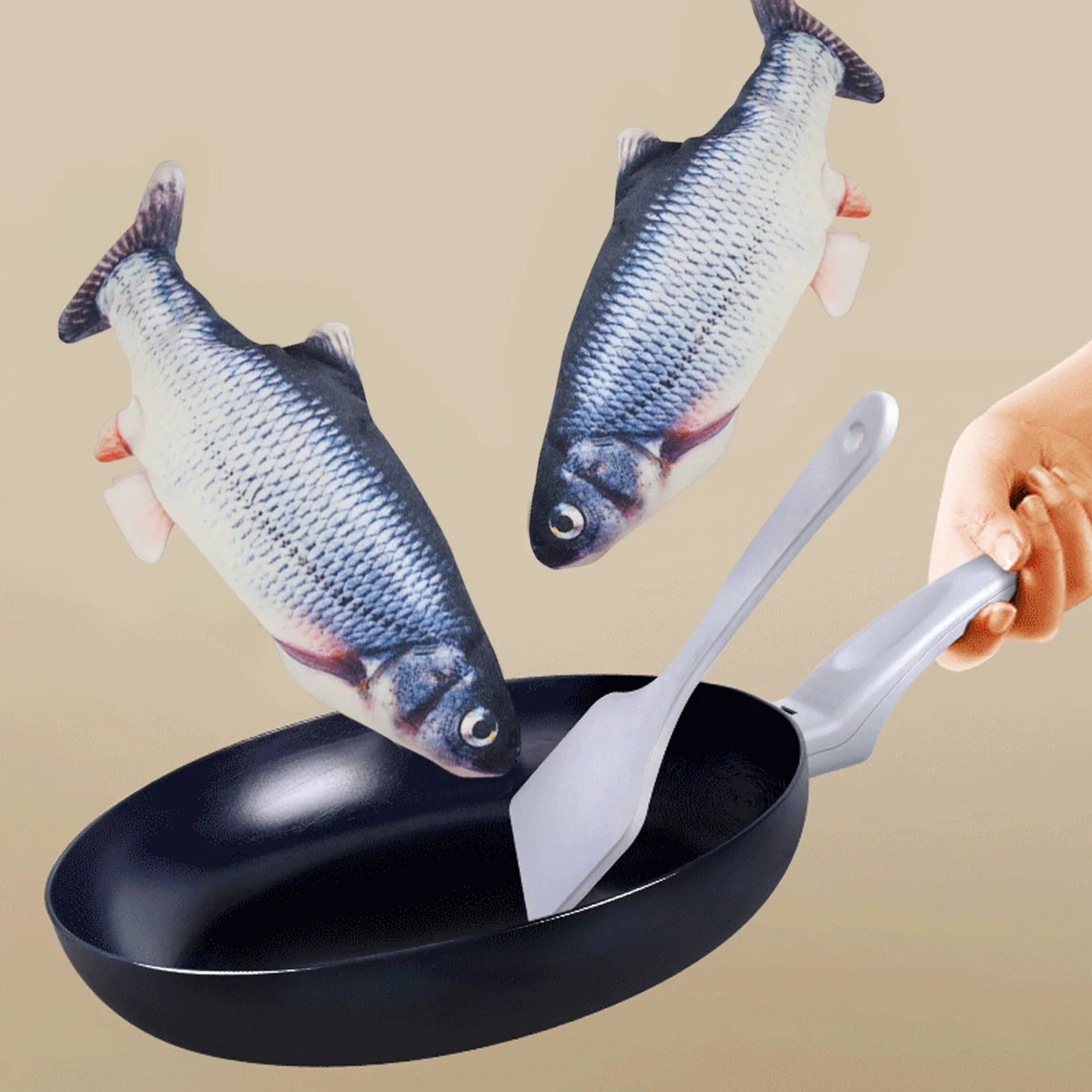 Interactive Floppy Fish Cat Toy USB Rechargeable Realistic Moving Pet Toy 3