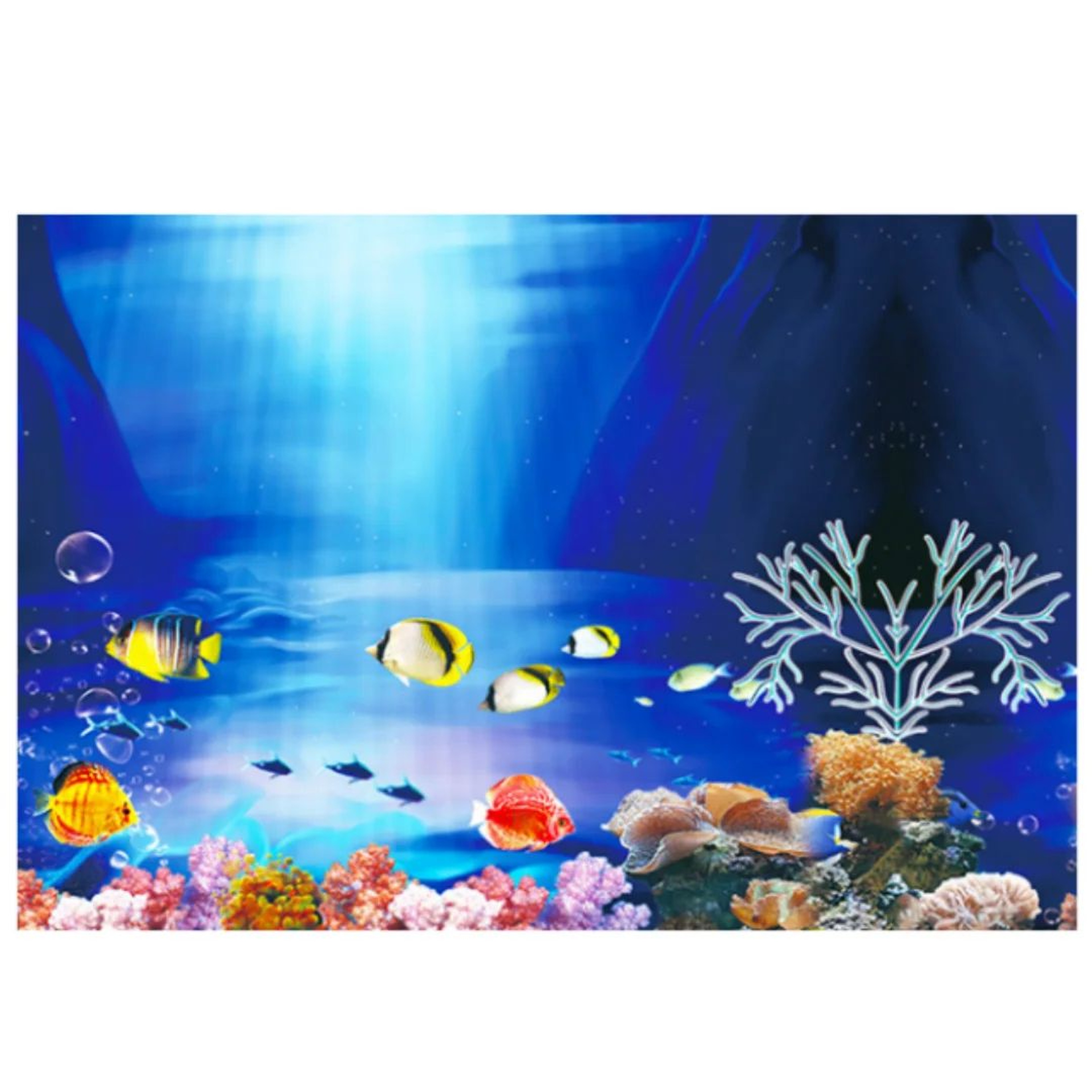 3D Aquarium Background Sticker Double Sided Fish Tank Landscape Decoration 5
