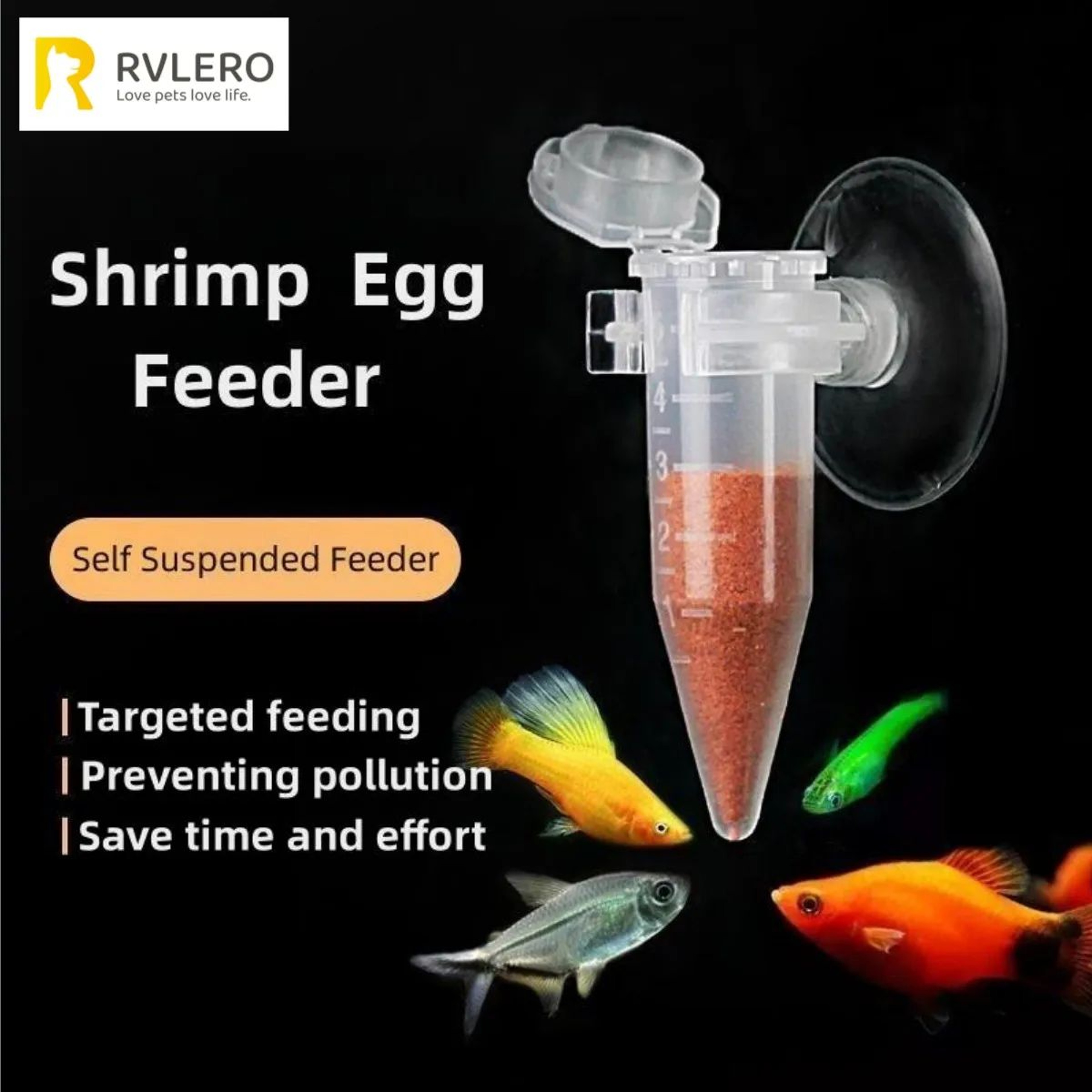 Fish Feeder Cone Funnel Cup With Suction Cup For Worms Shrimp Eggs And Aquarium Feeding 0