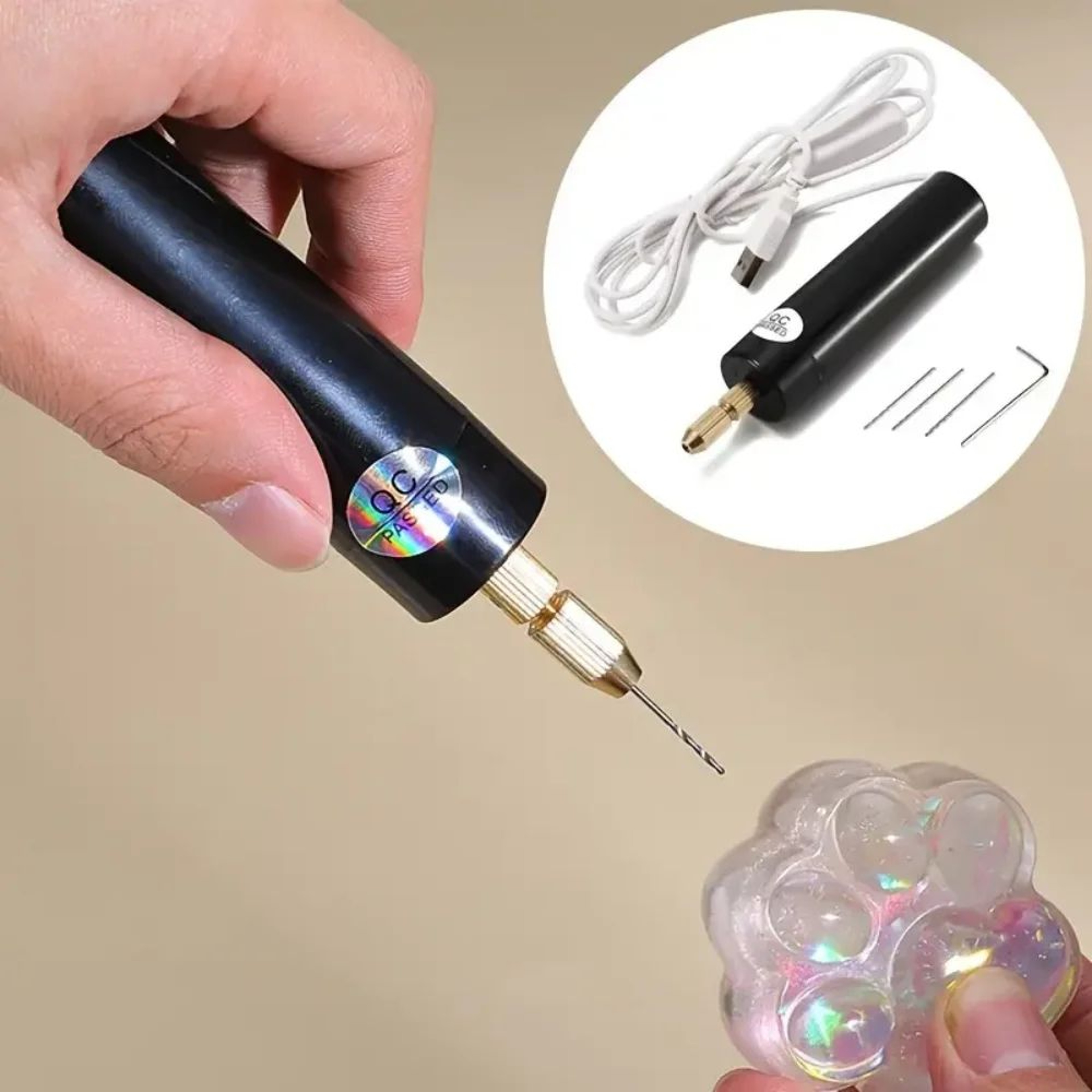 Handheld Mini Electric Drill USB DIY Engraving Pen Tool For Resin Jewelry And Wood Craft 8