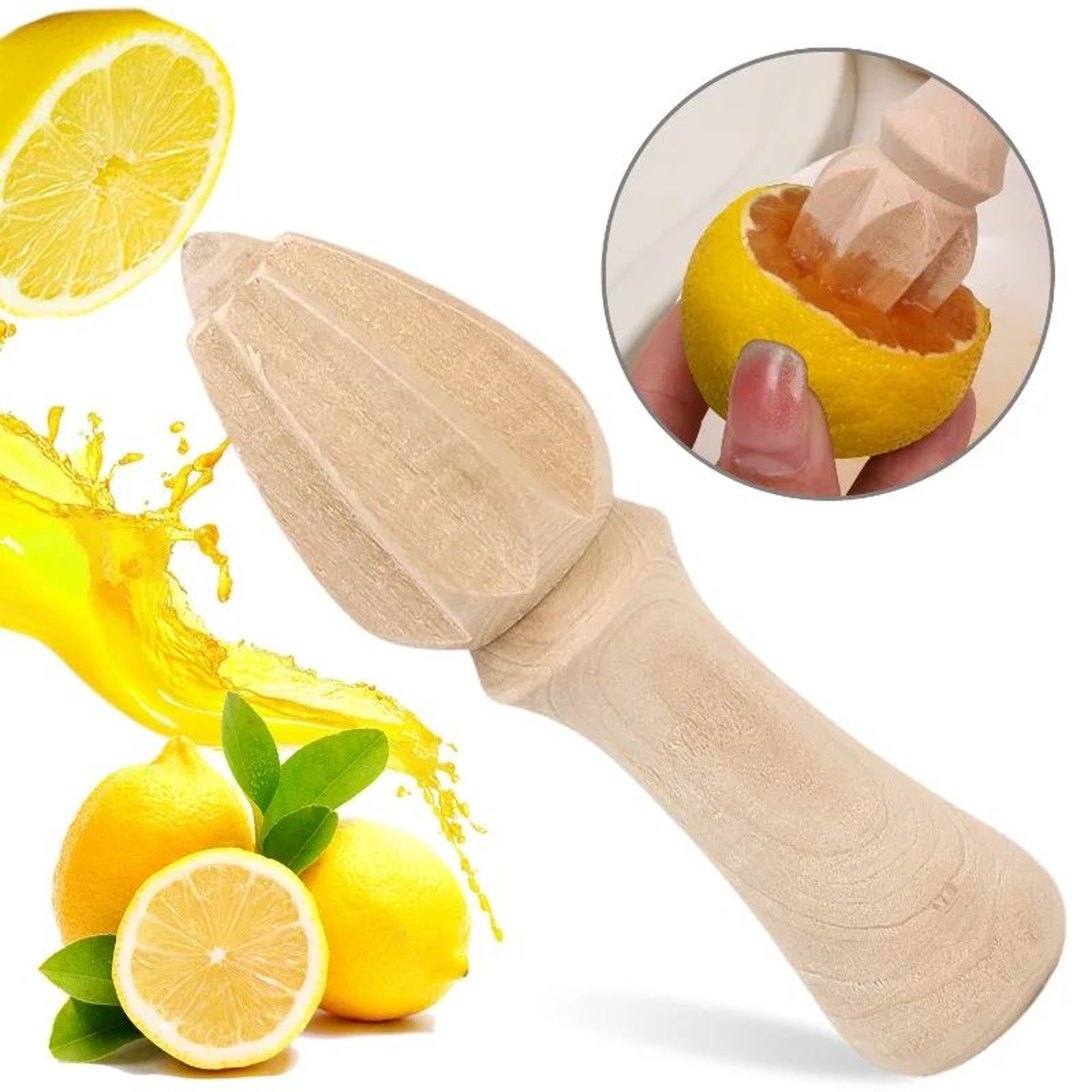 Wooden Citrus Reamer  Manual Lemon  Orange Hand Juicer Portable Mini Fruit Squeezer Kitchen Gadget 0