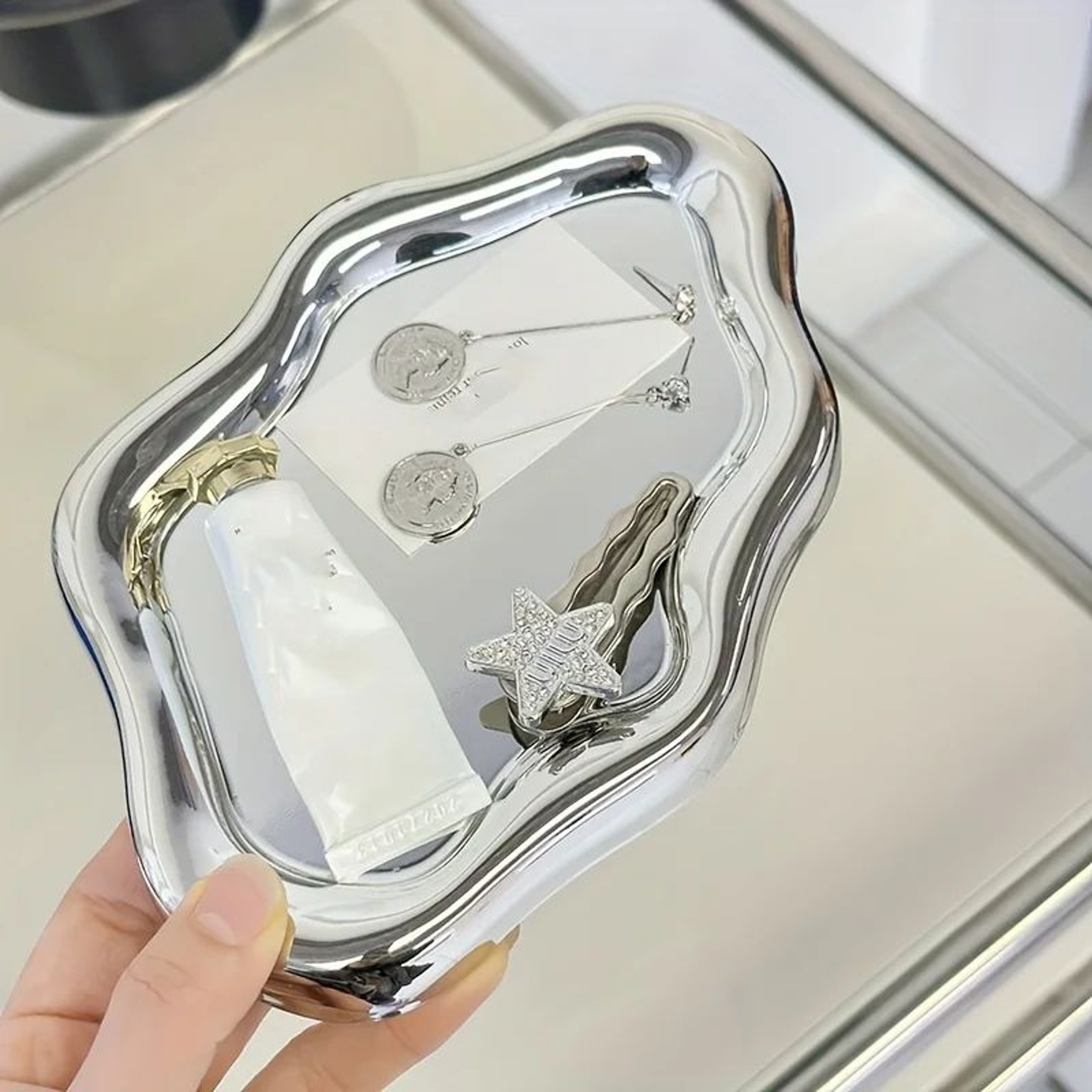CloudShaped Jewelry Tray  Decorative Storage Plate For Earrings Bracelets  Necklaces Ideal Home Dec 4