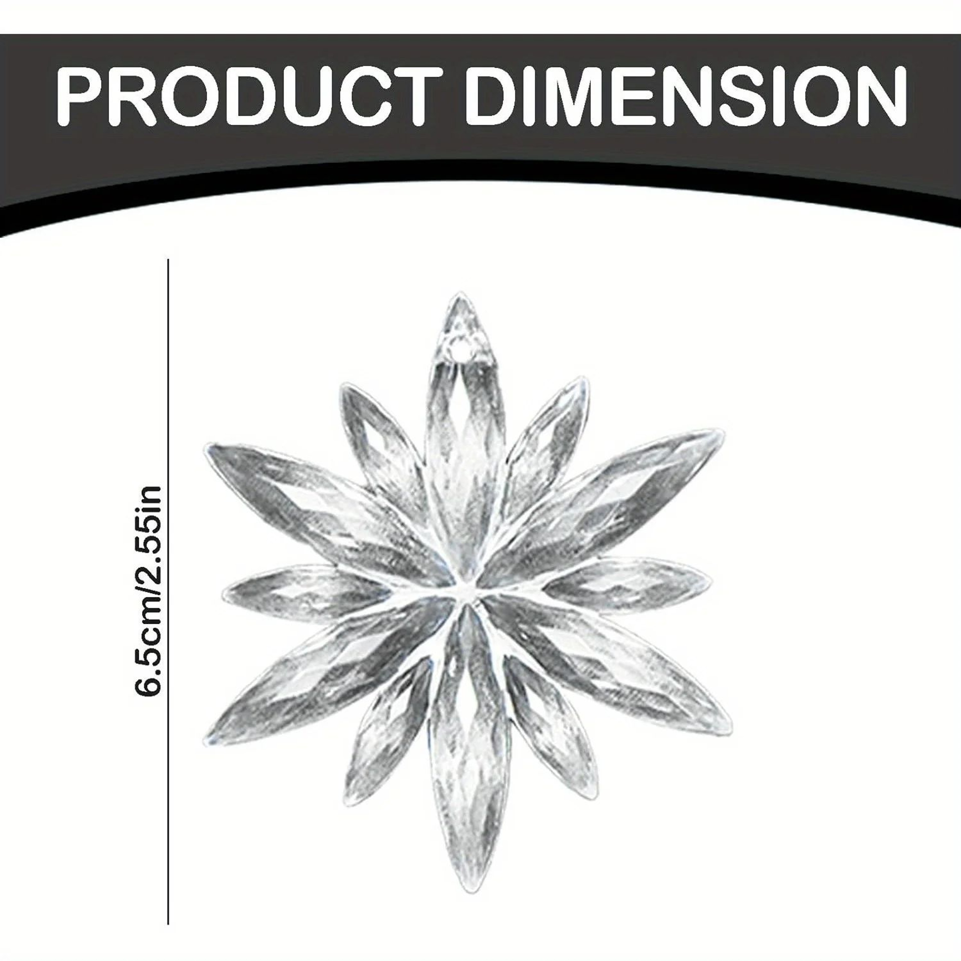 White Snowflake Christmas Decoration Pendants  15 Or 30 Transparent Crystal Snowflake Ornaments For 2