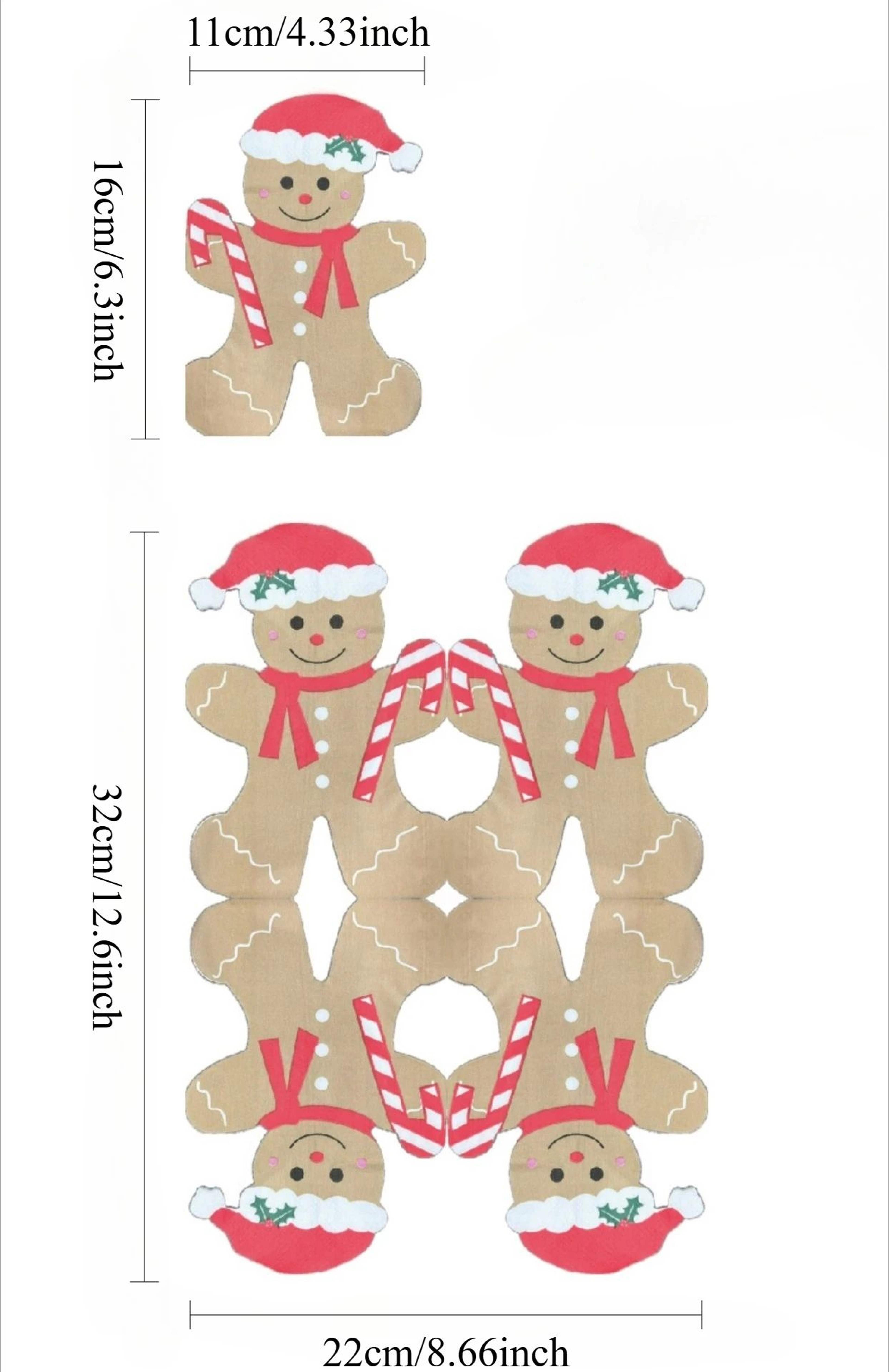 Gingerbread Shaped Paper Napkins  20pcs Brown Disposable Christmas Holiday Tissue Napkins For Festi 2