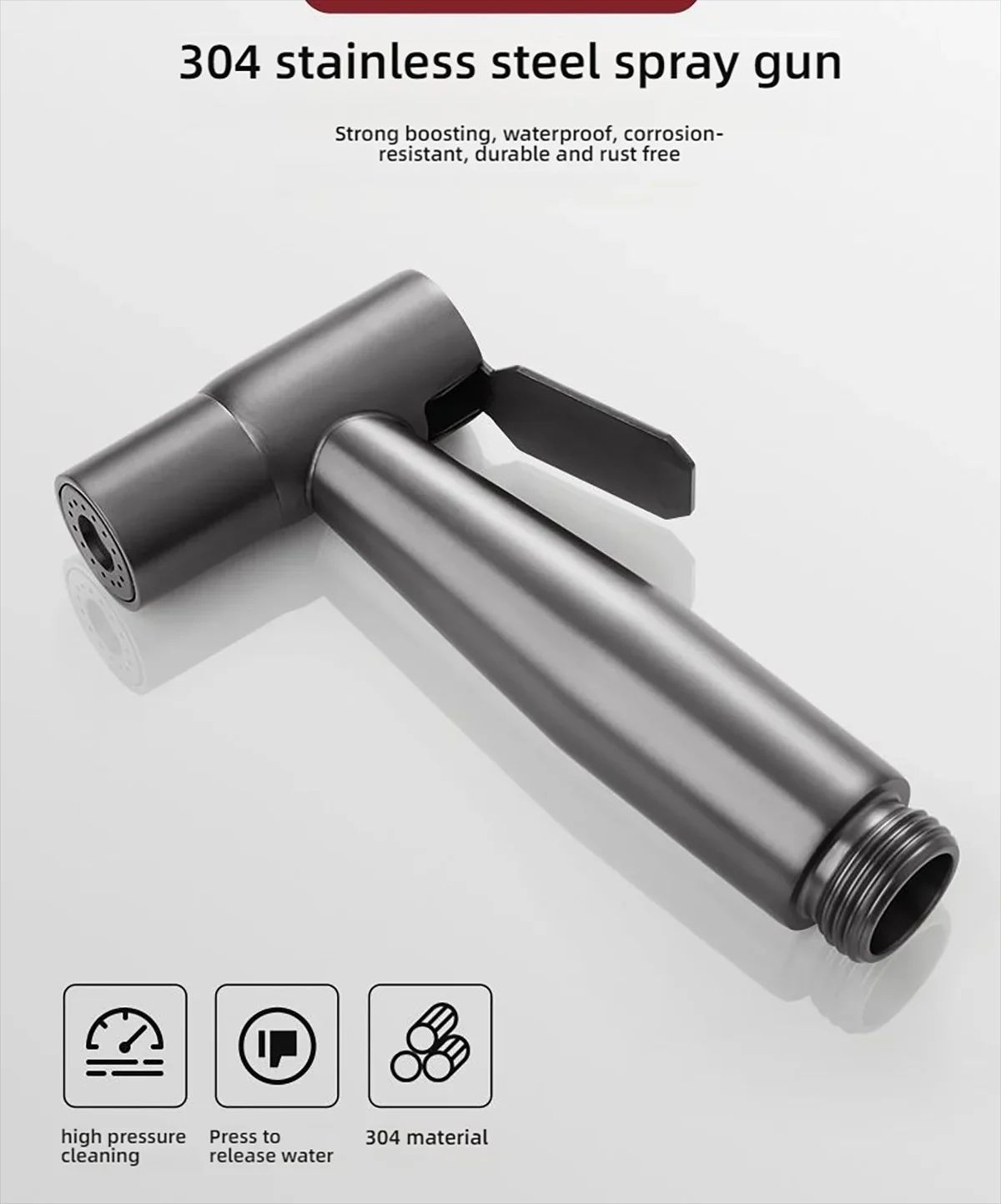 Stainless Steel Handheld Bidet Sprayer Set  SelfCleaning Toilet Spray Head With NoPunch Installatio 11