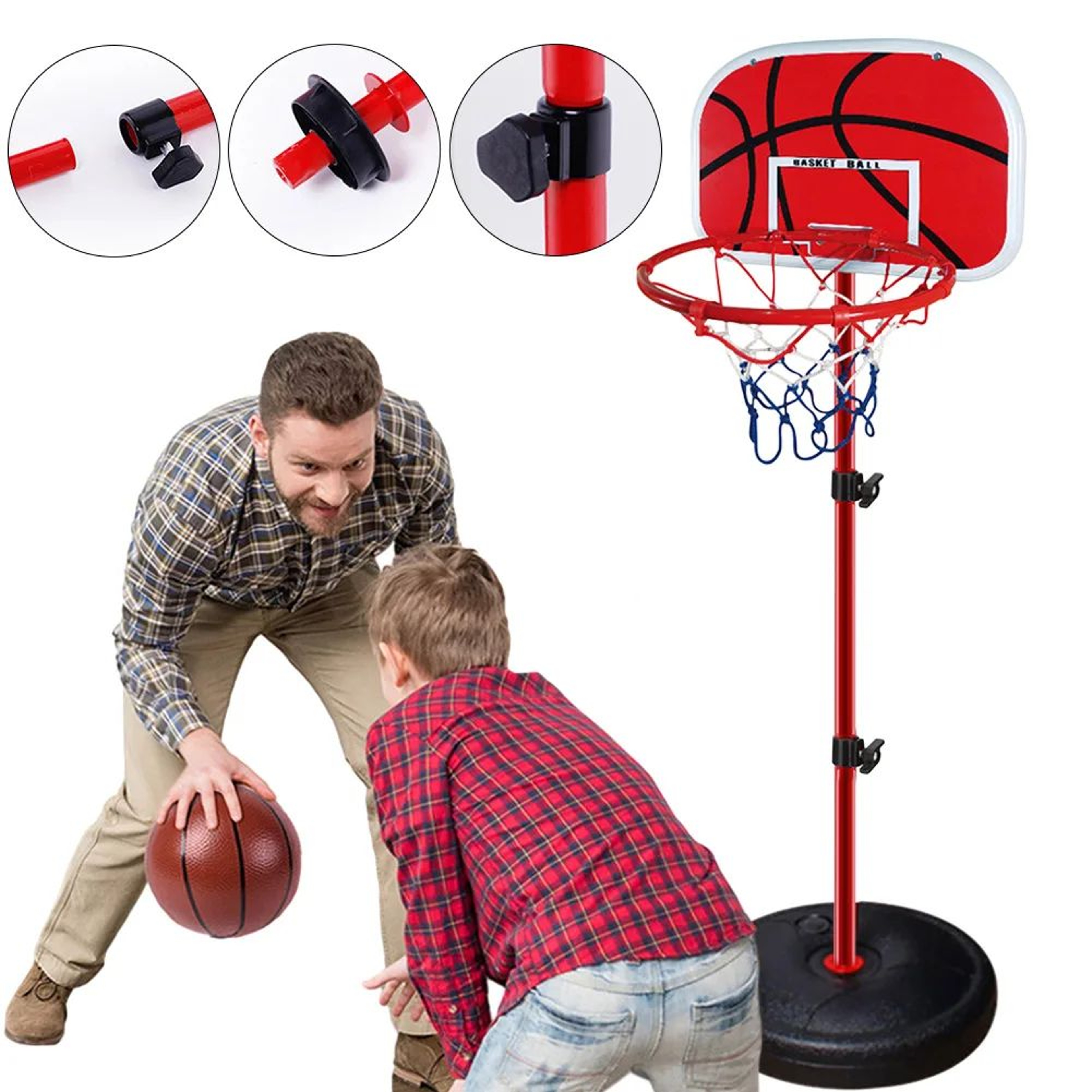 Adjustable Kids Basketball Hoop Set 8
