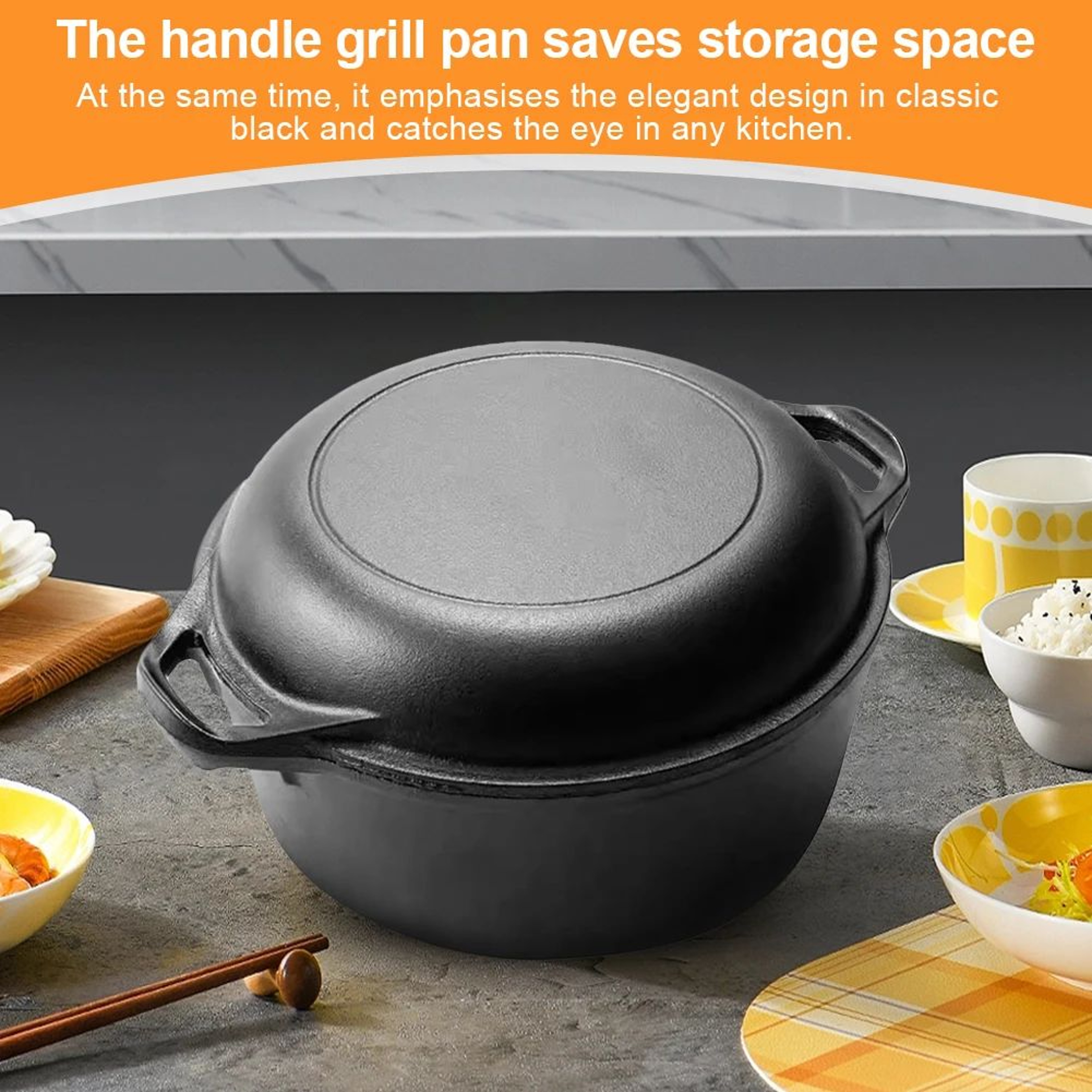 Cast Iron Dutch Oven With Skillet Lid 6