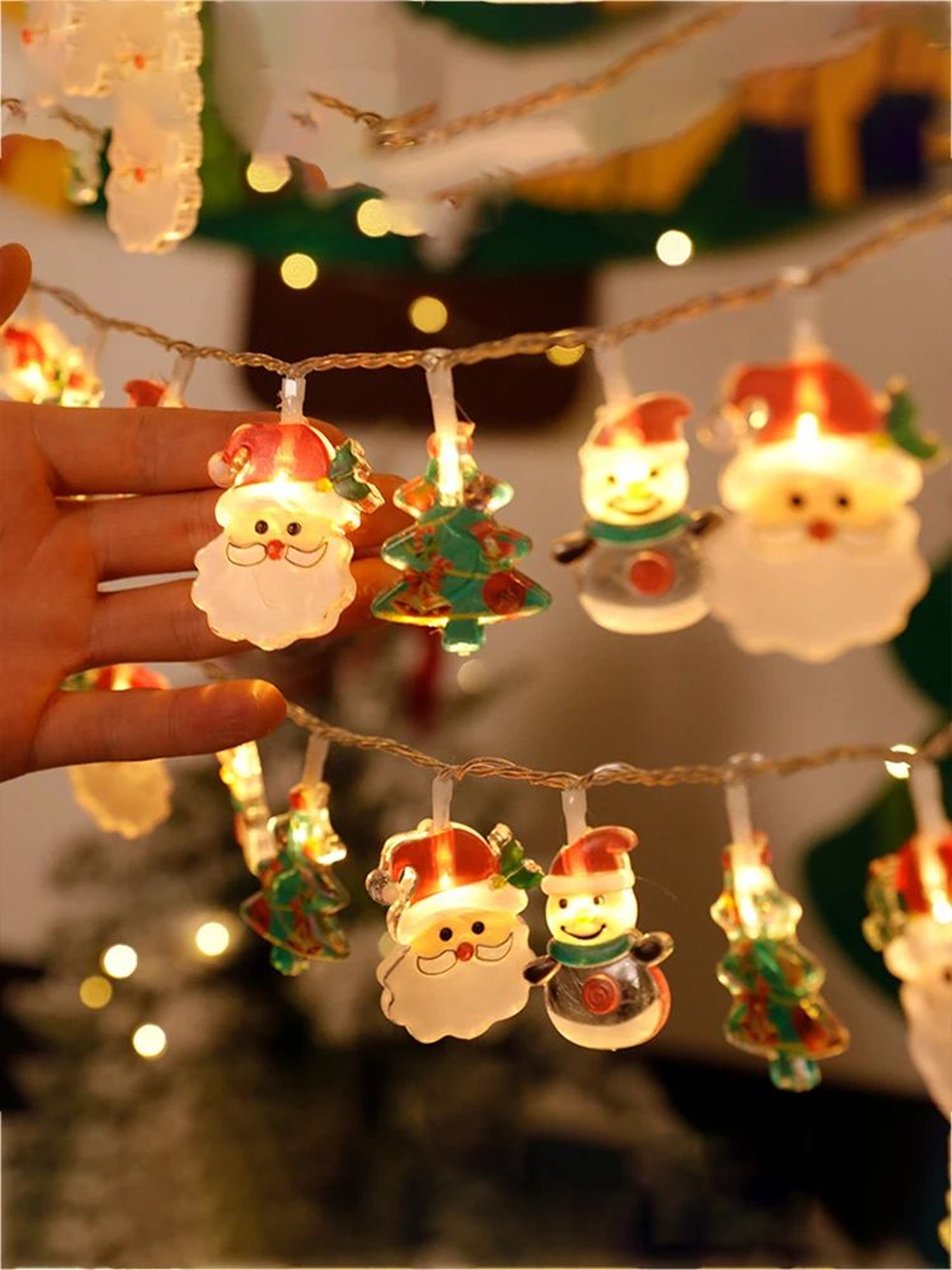 Christmas Santa Snowman LED String Lights 6