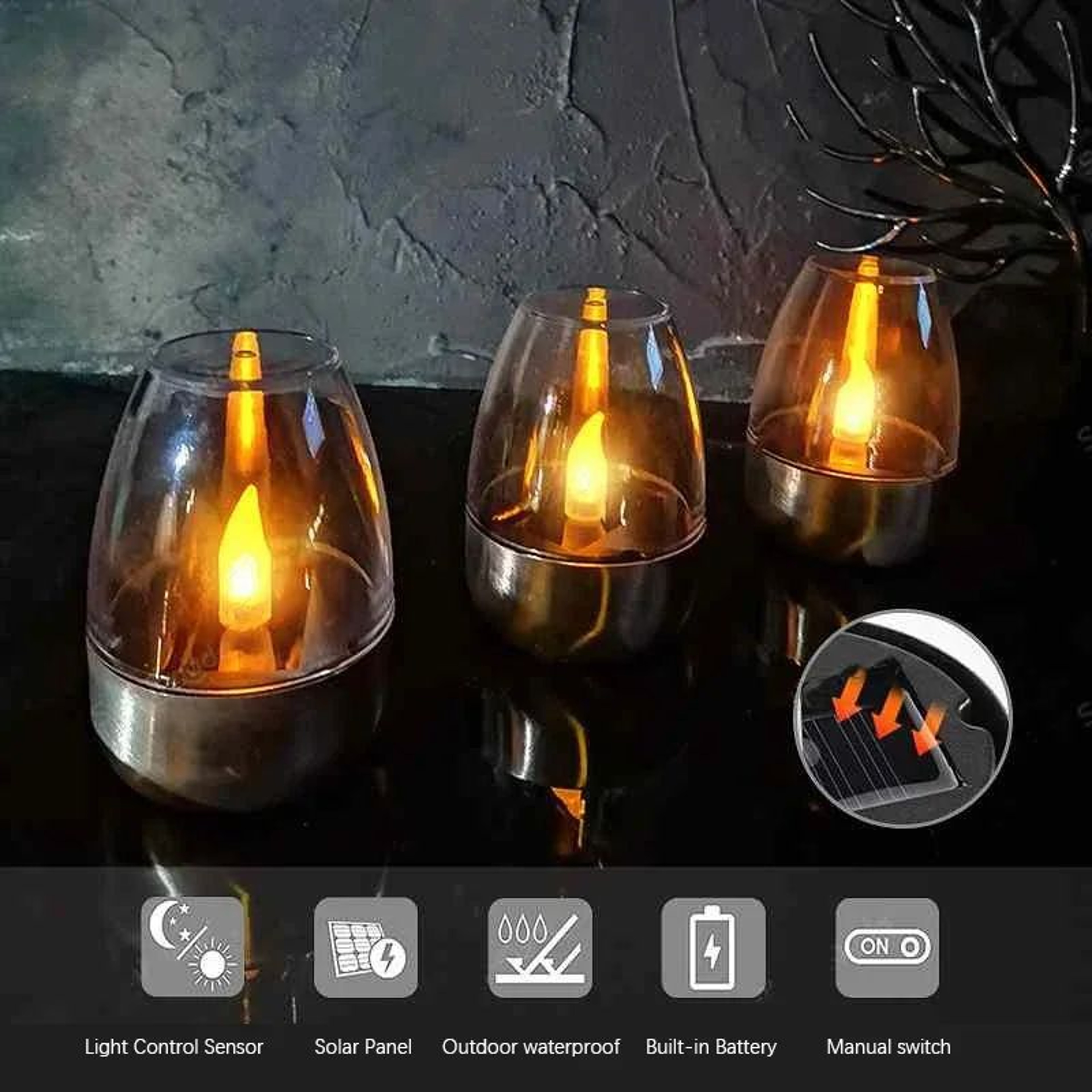 Solar LED Flameless Candle Light 2