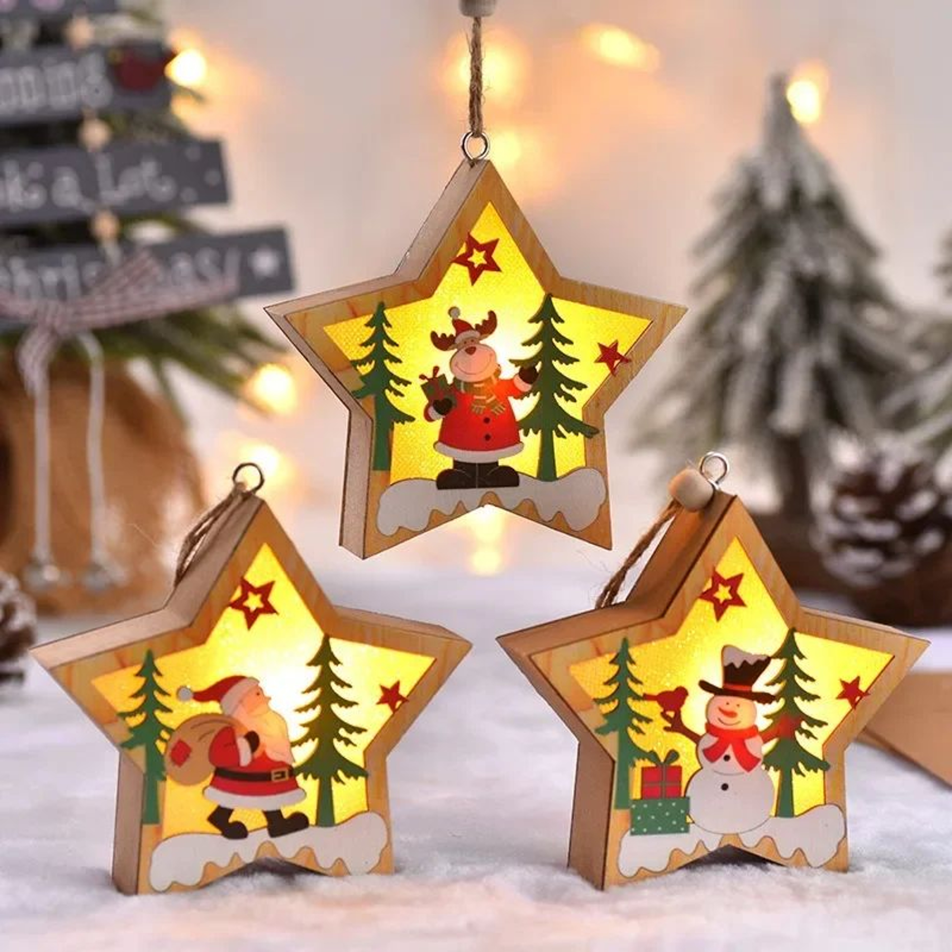 LED Christmas Tree Pendant Night Light 0