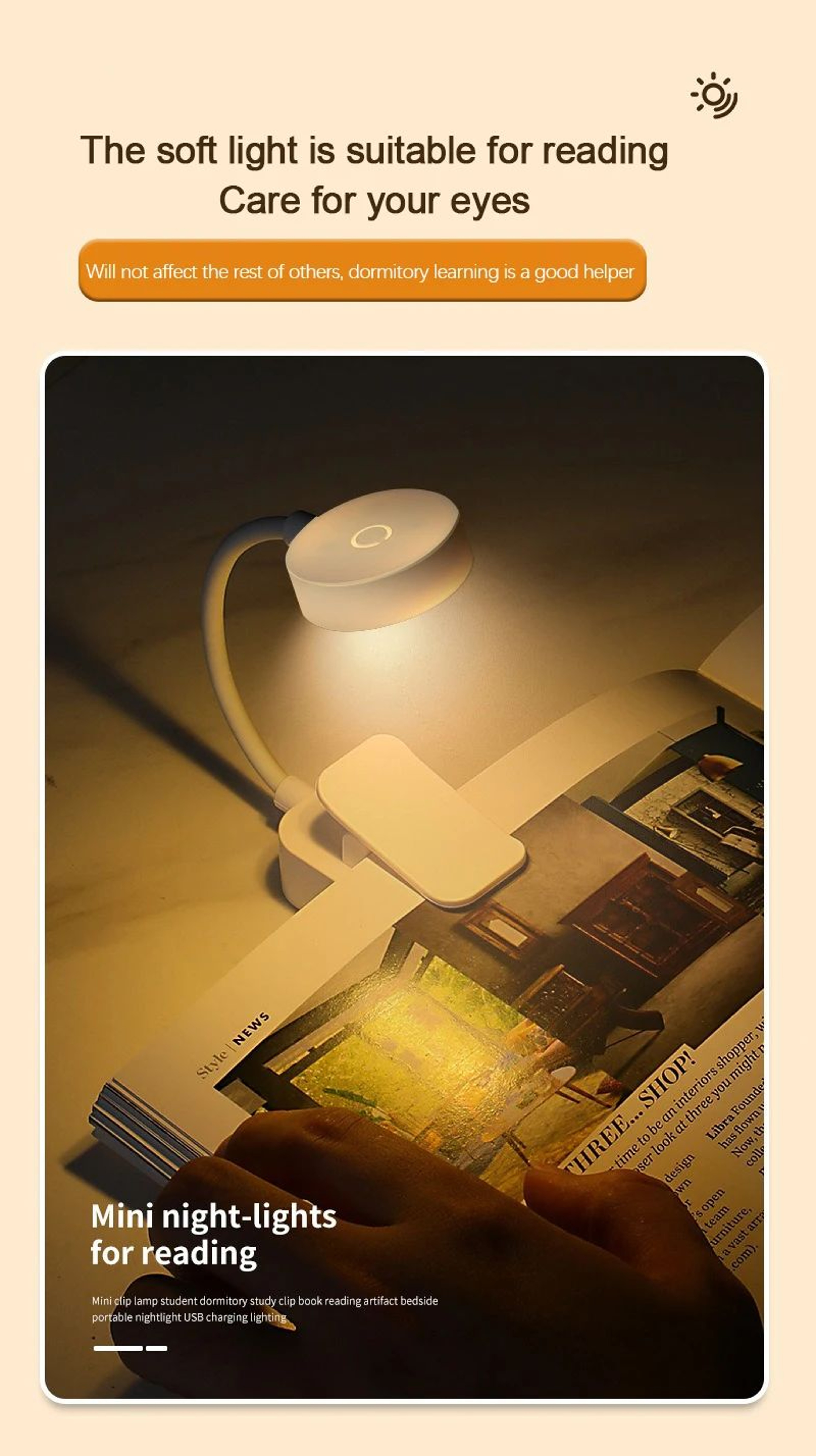 Mini Clip LED Reading Table Lamp 6