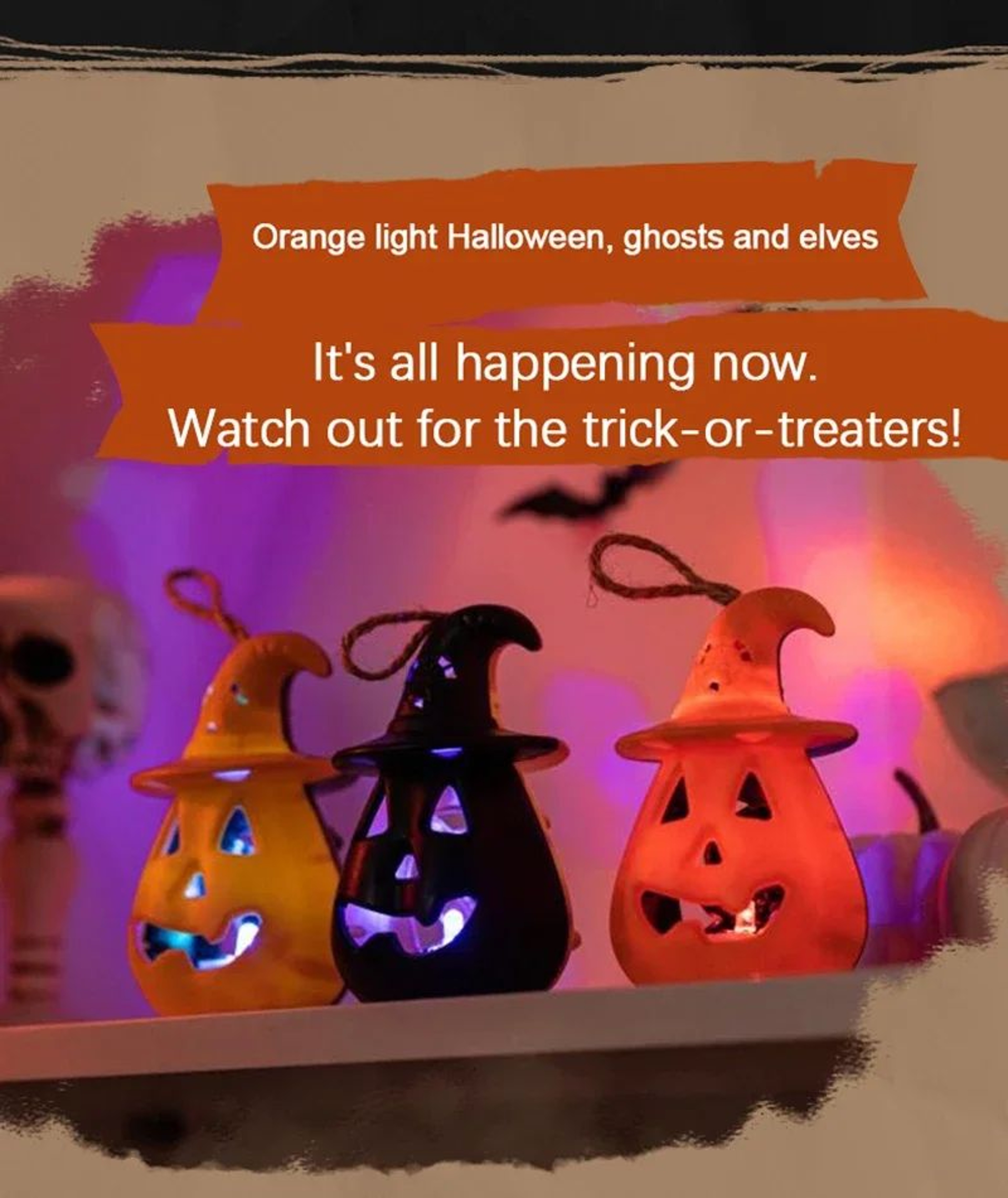 Halloween Pumpkin Skull LED Night Lantern 11