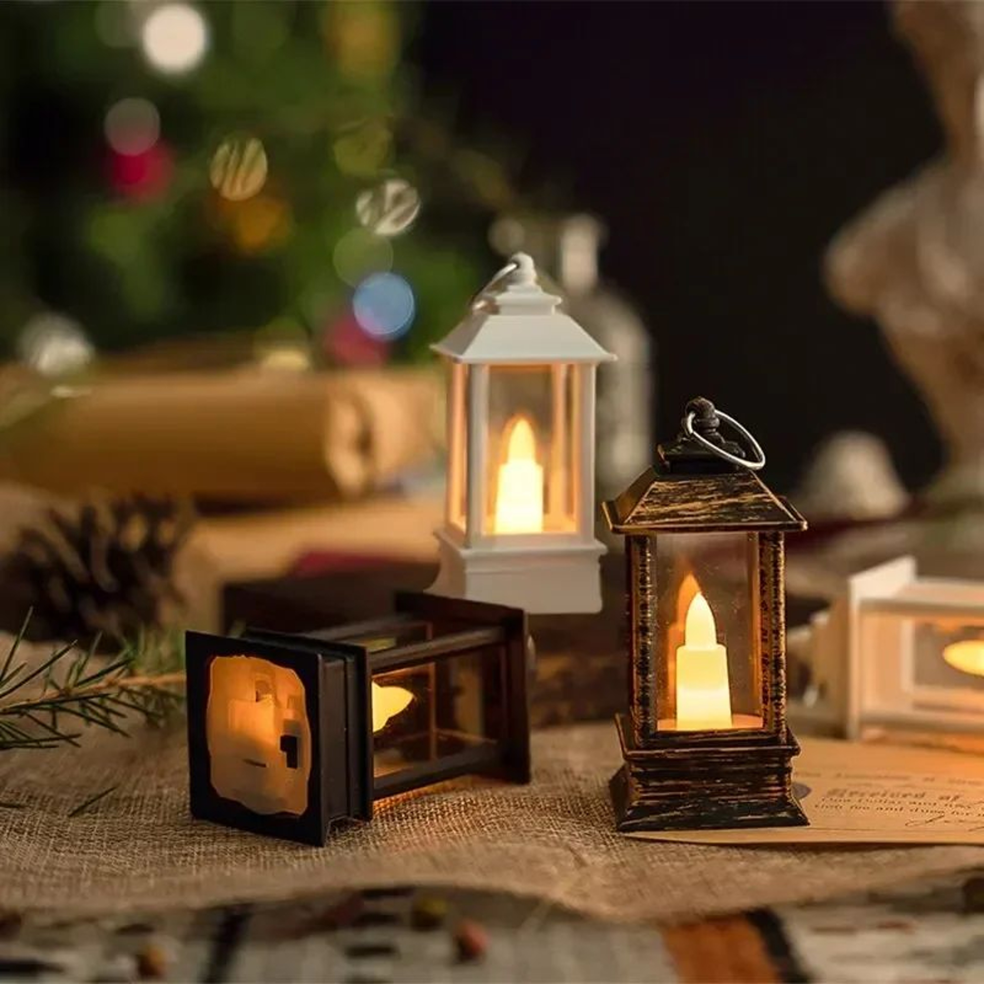 Vintage LED Oil Lamp Night Light 4