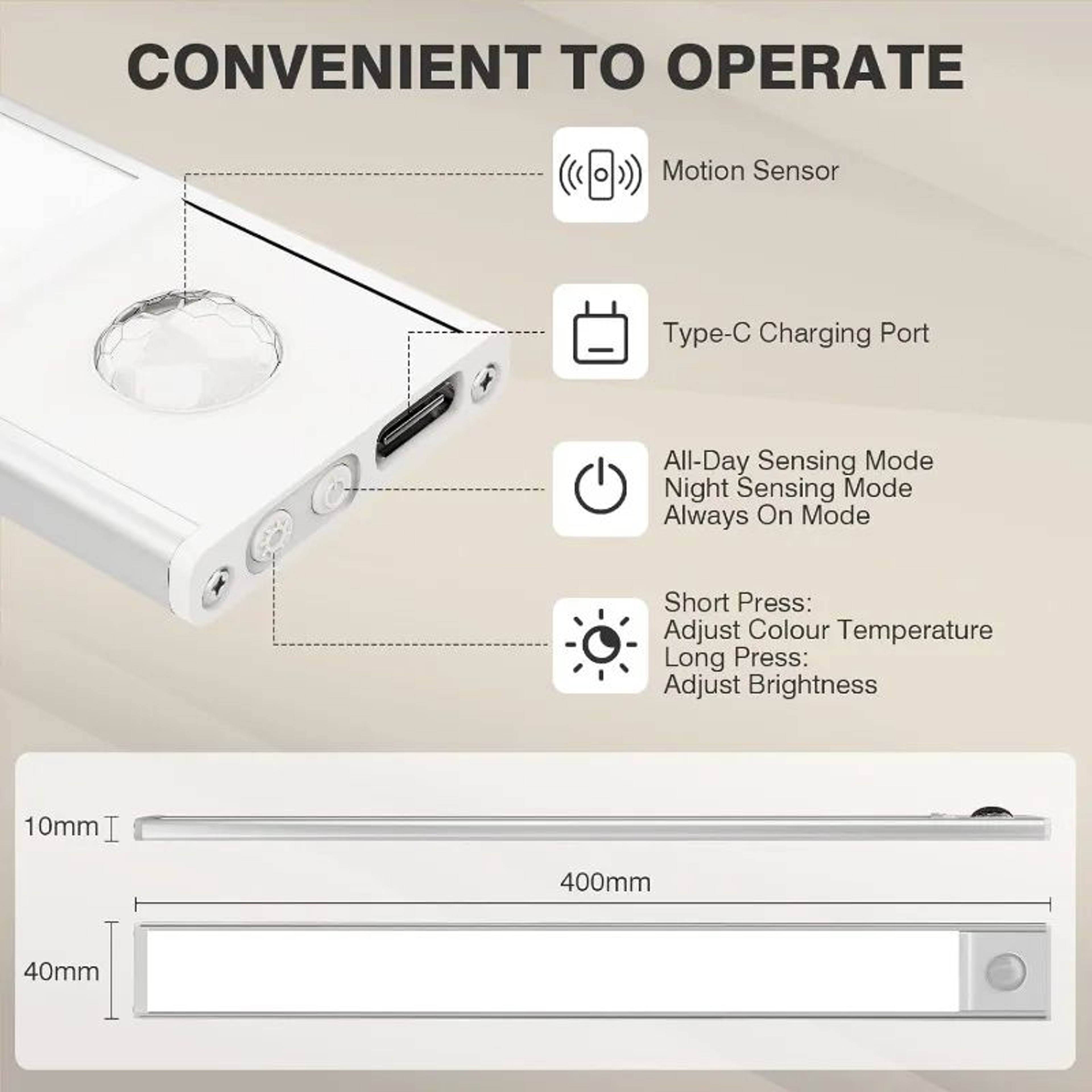 Motion Sensor LED Cabinet Light 2
