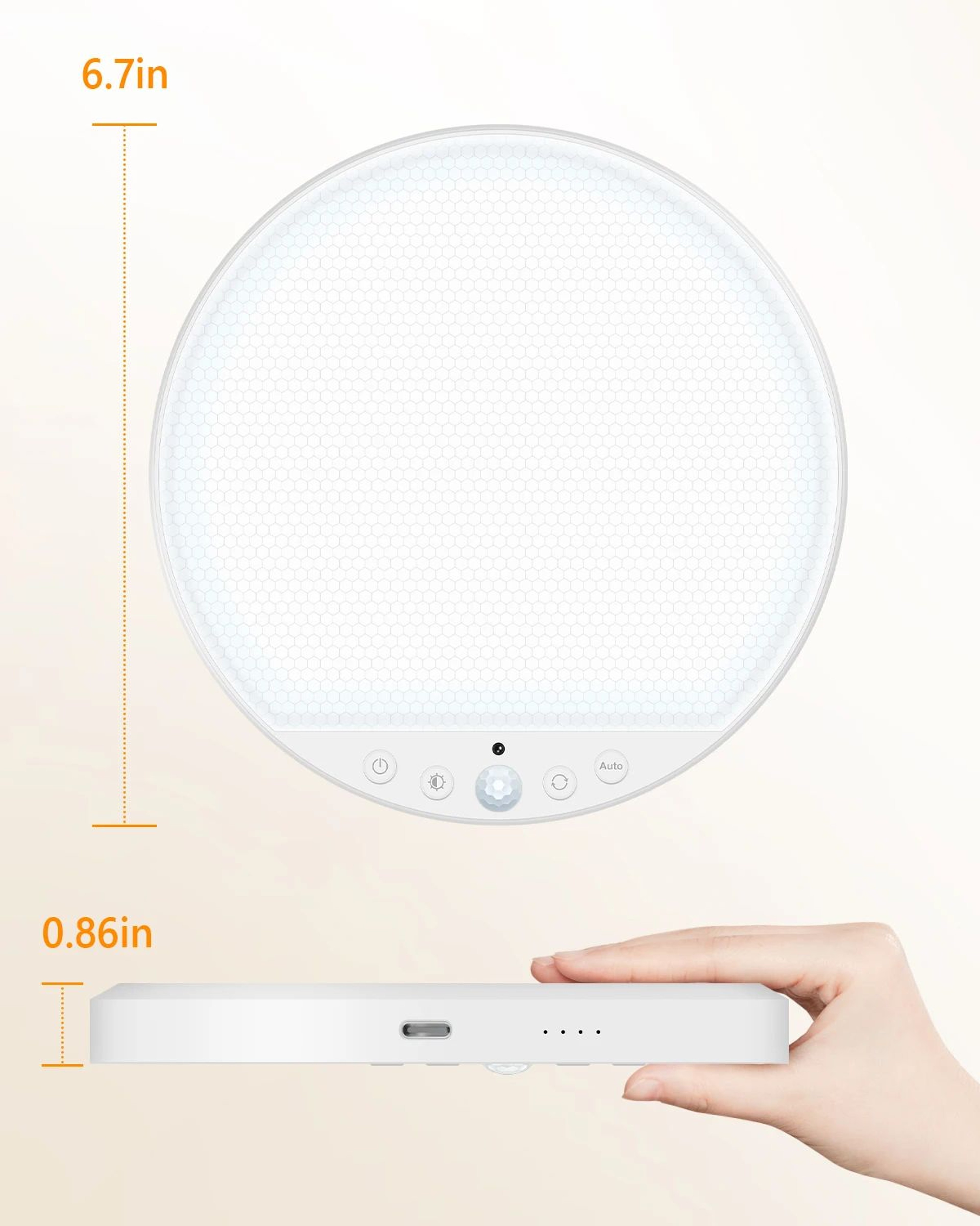 Rechargeable Motion Sensor Ceiling Light 9