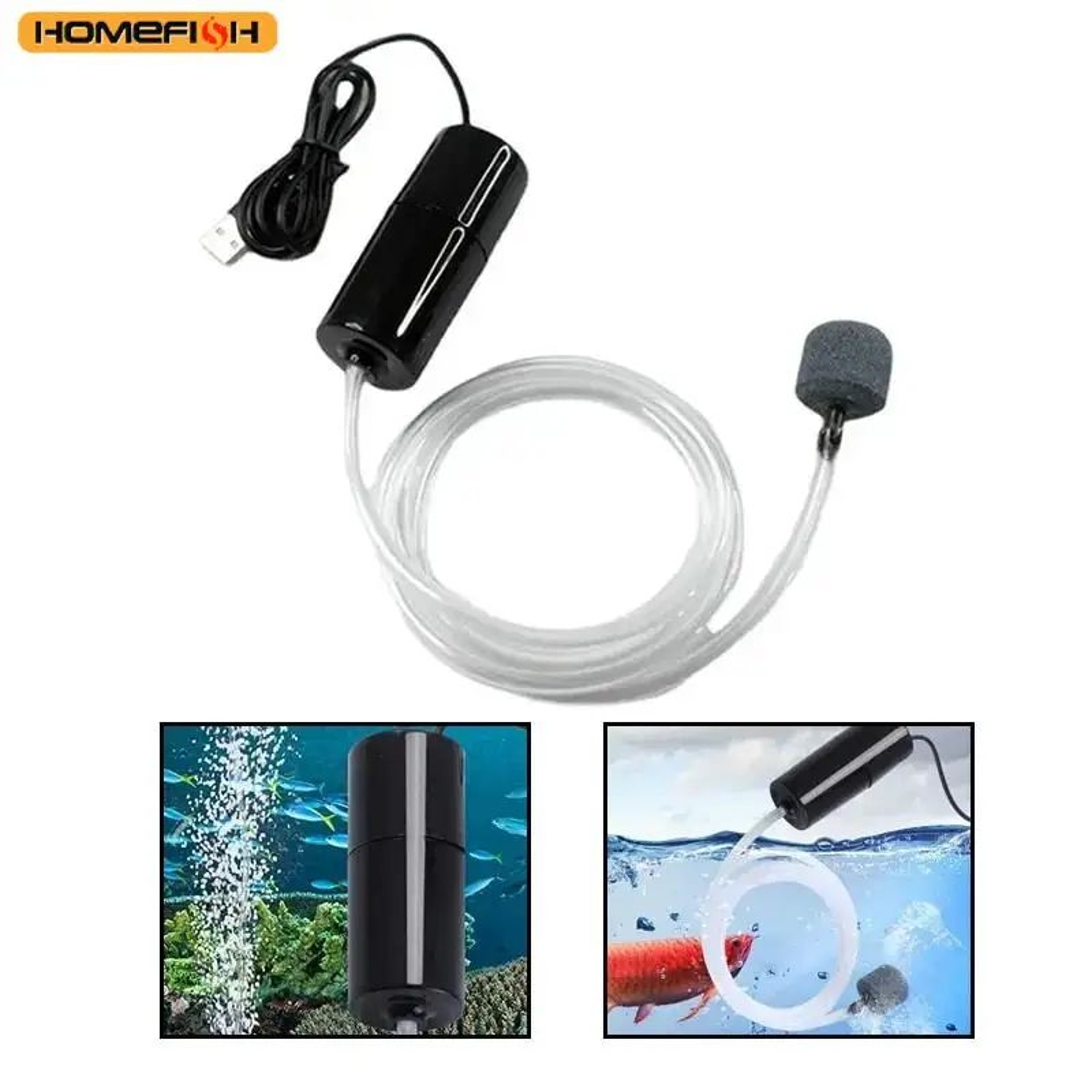 Portable USB Aquarium Oxygen Pump 0
