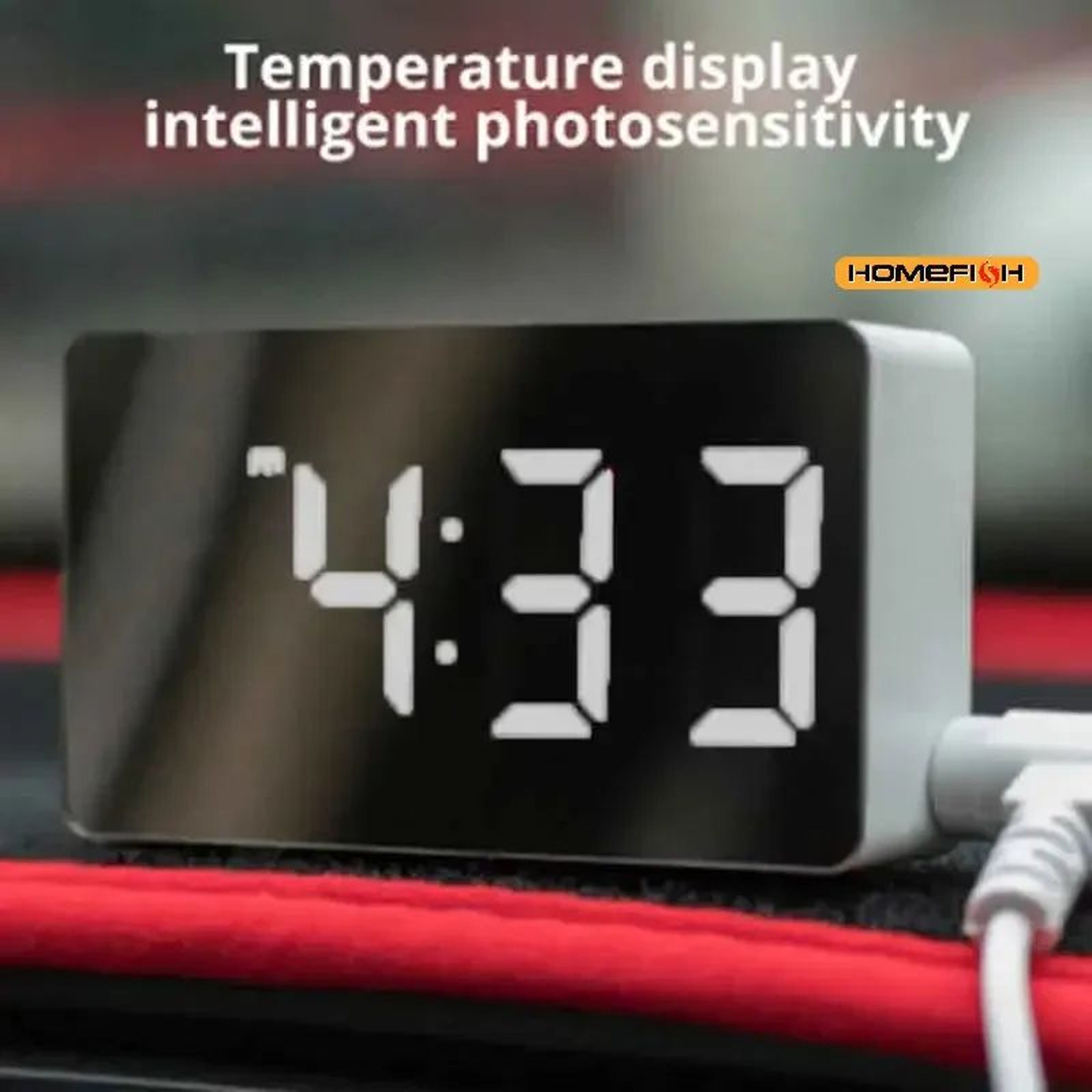 LED Mirror Desk Alarm Clock 2