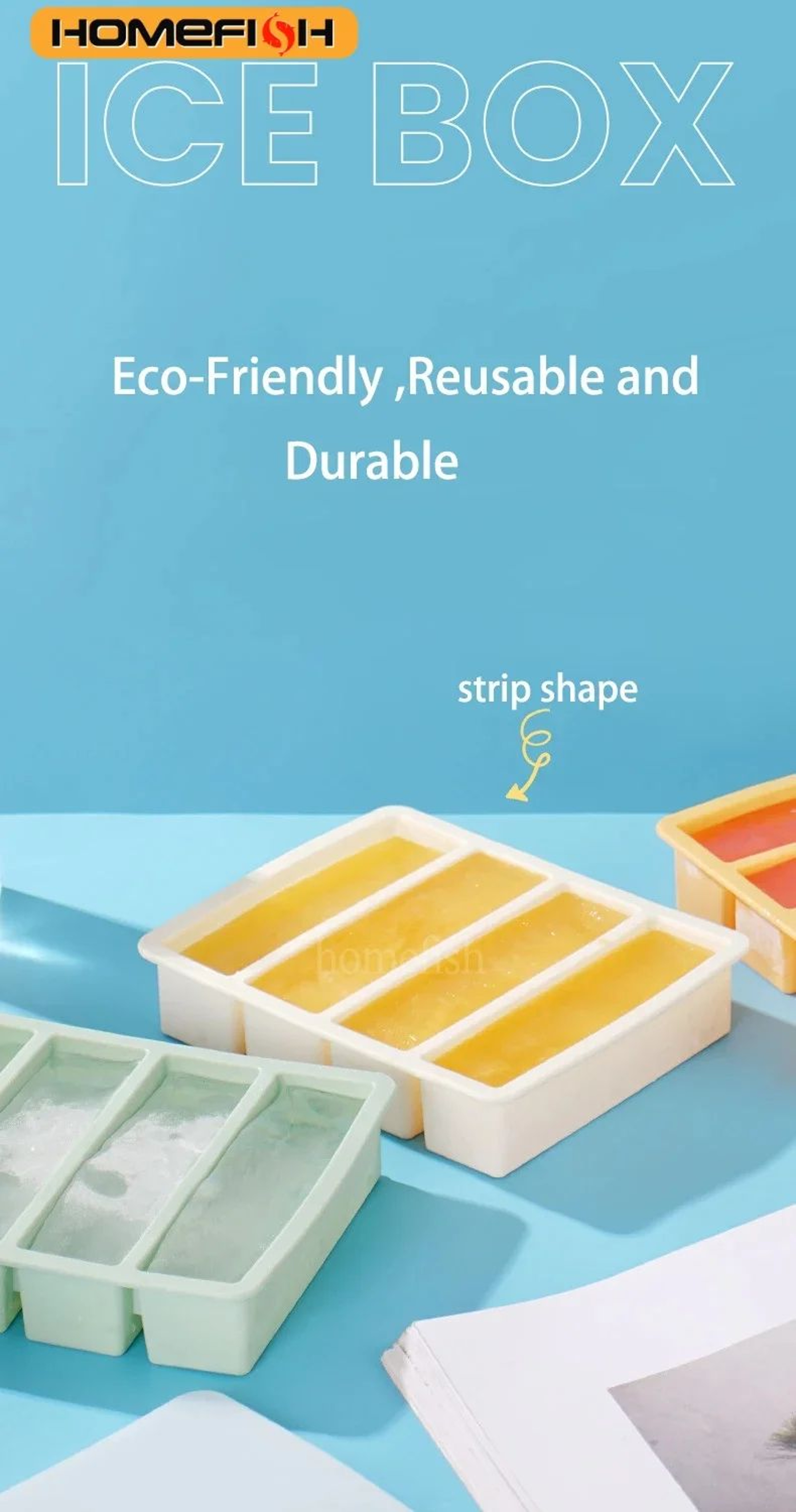 Silicone Giant Ice Cube Tray 6
