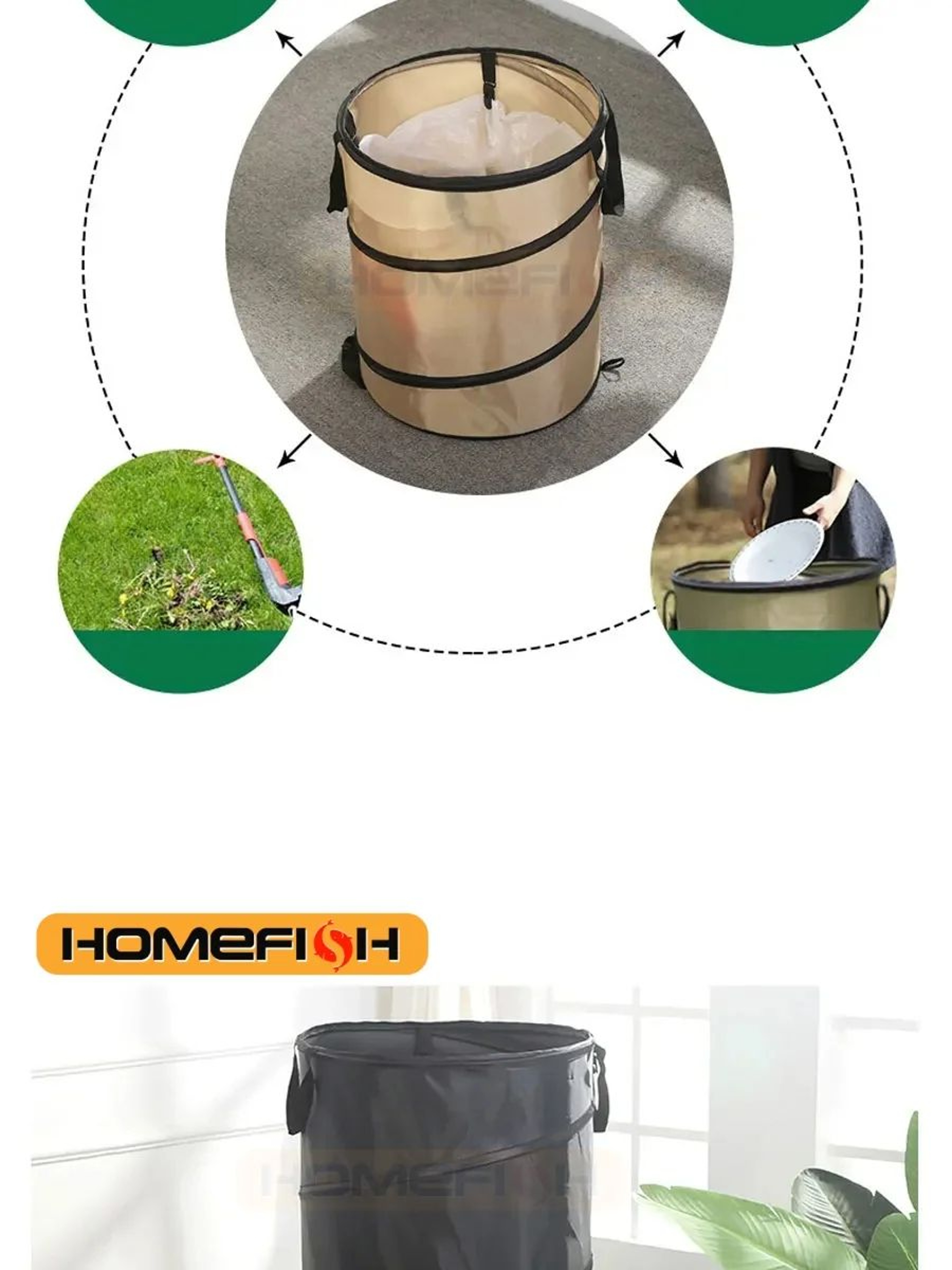 Portable Pop Up Camping Trash Can 2