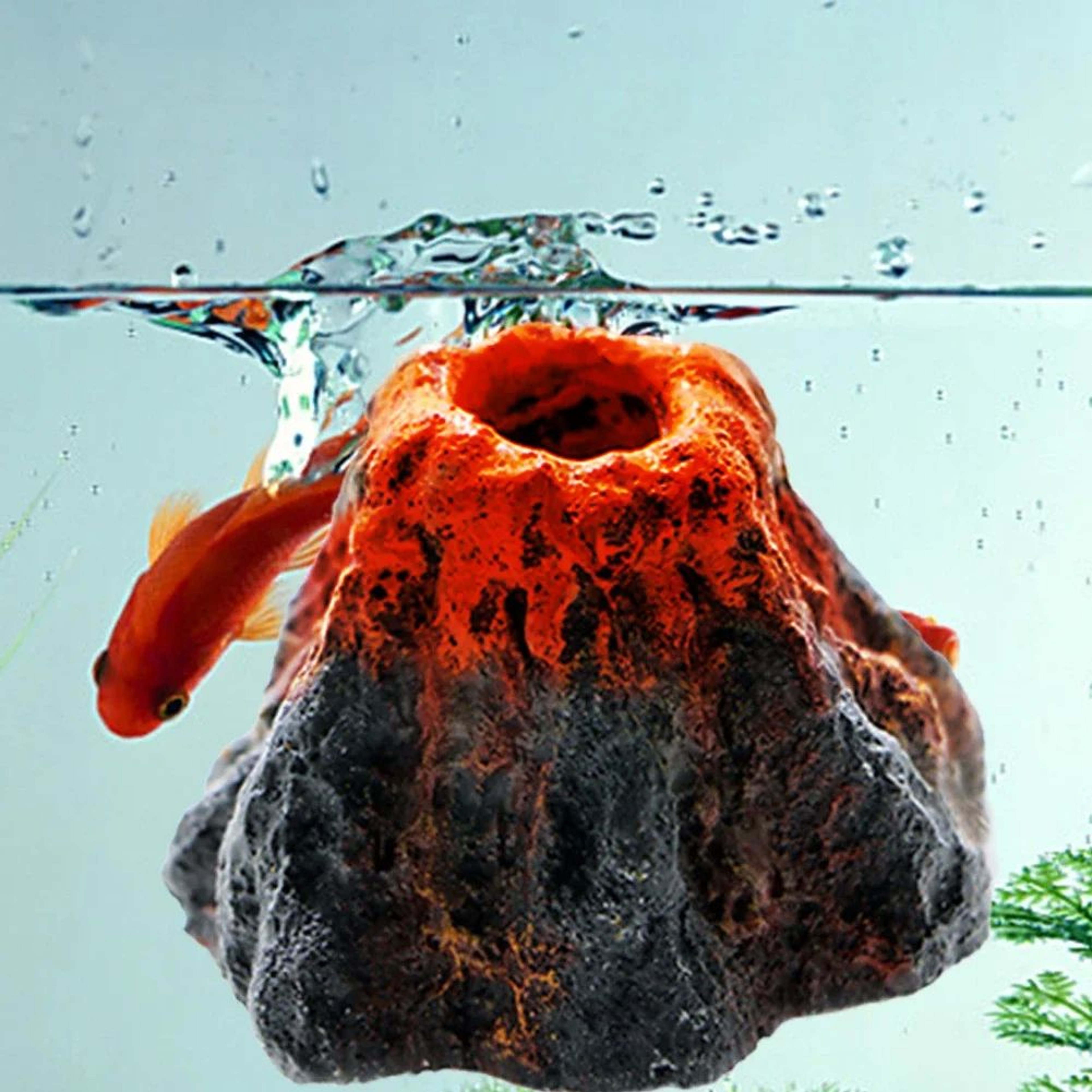 Aquarium Volcano Bubble Ornament 2