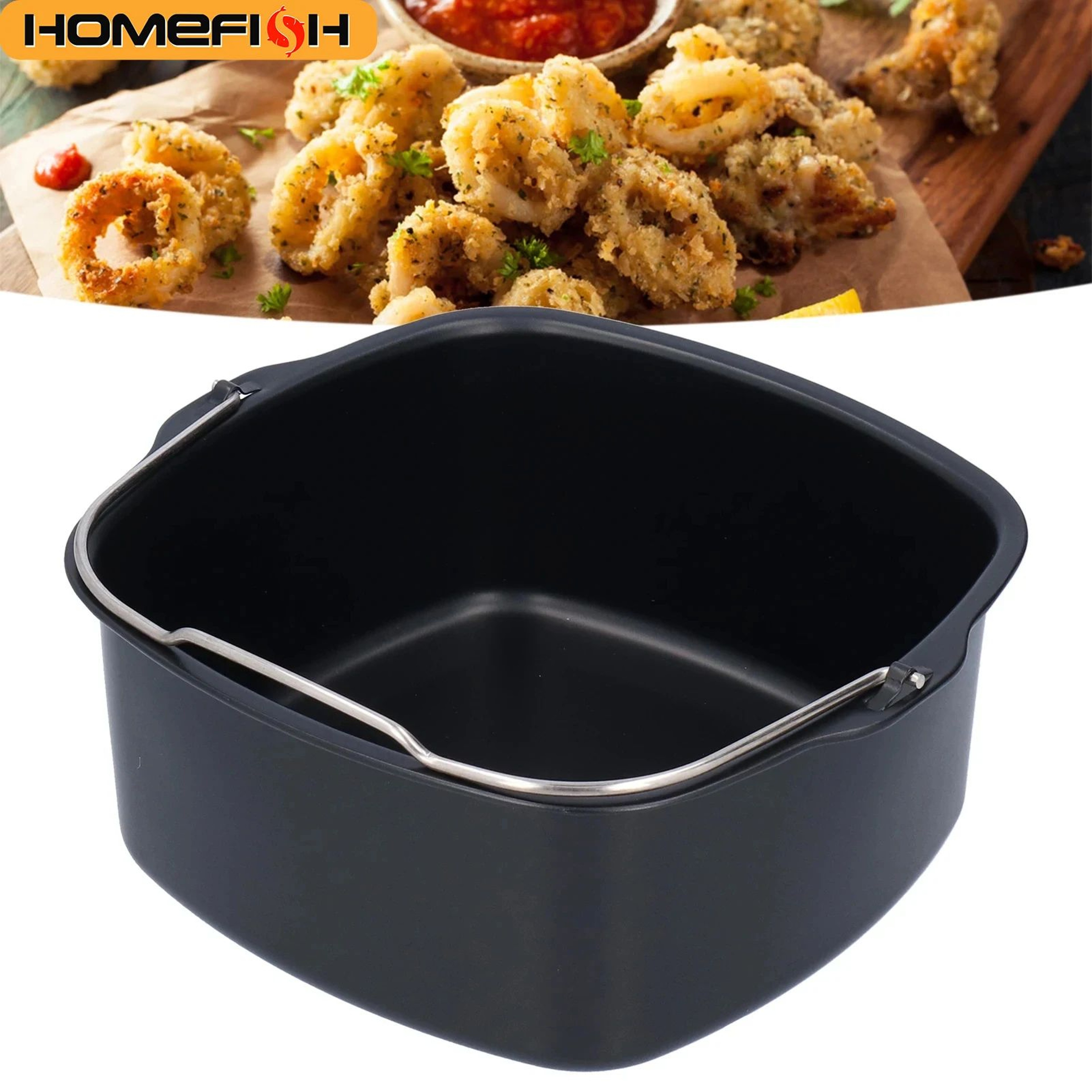 Non Stick Air Fryer Baking Tray Basket 0