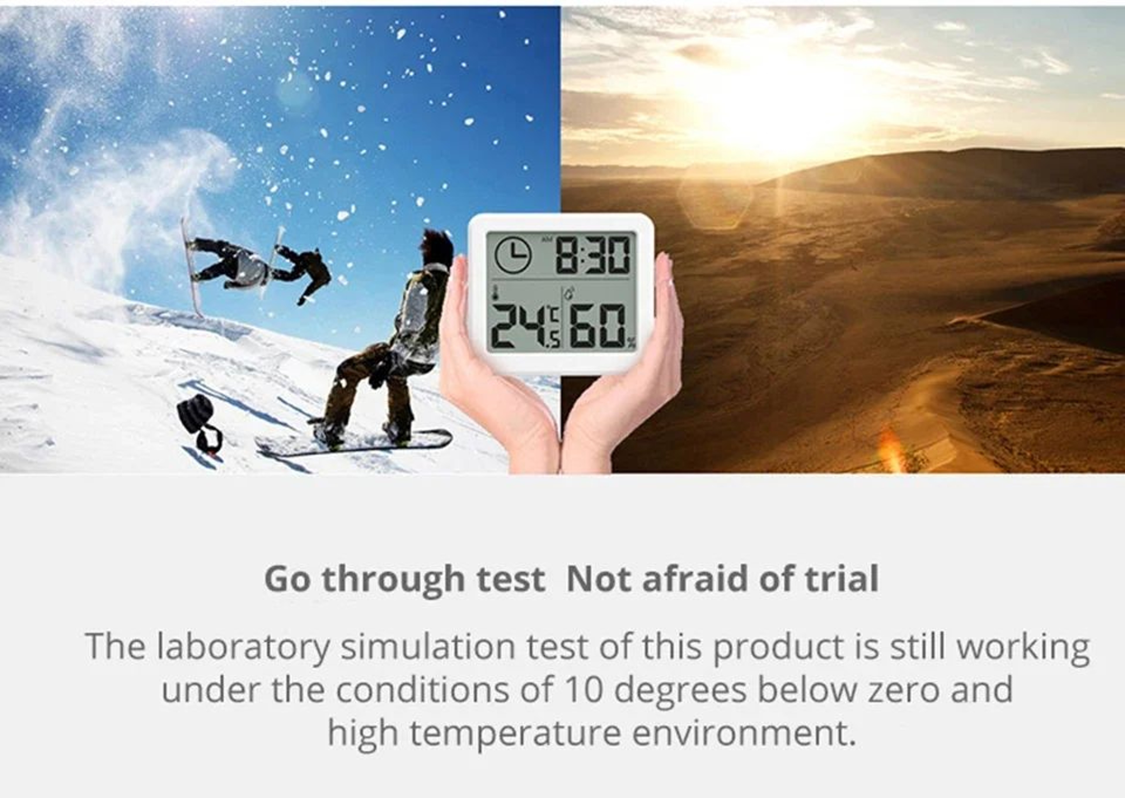 Digital Desk Wall Clock With Temperature And Humidity Display 8
