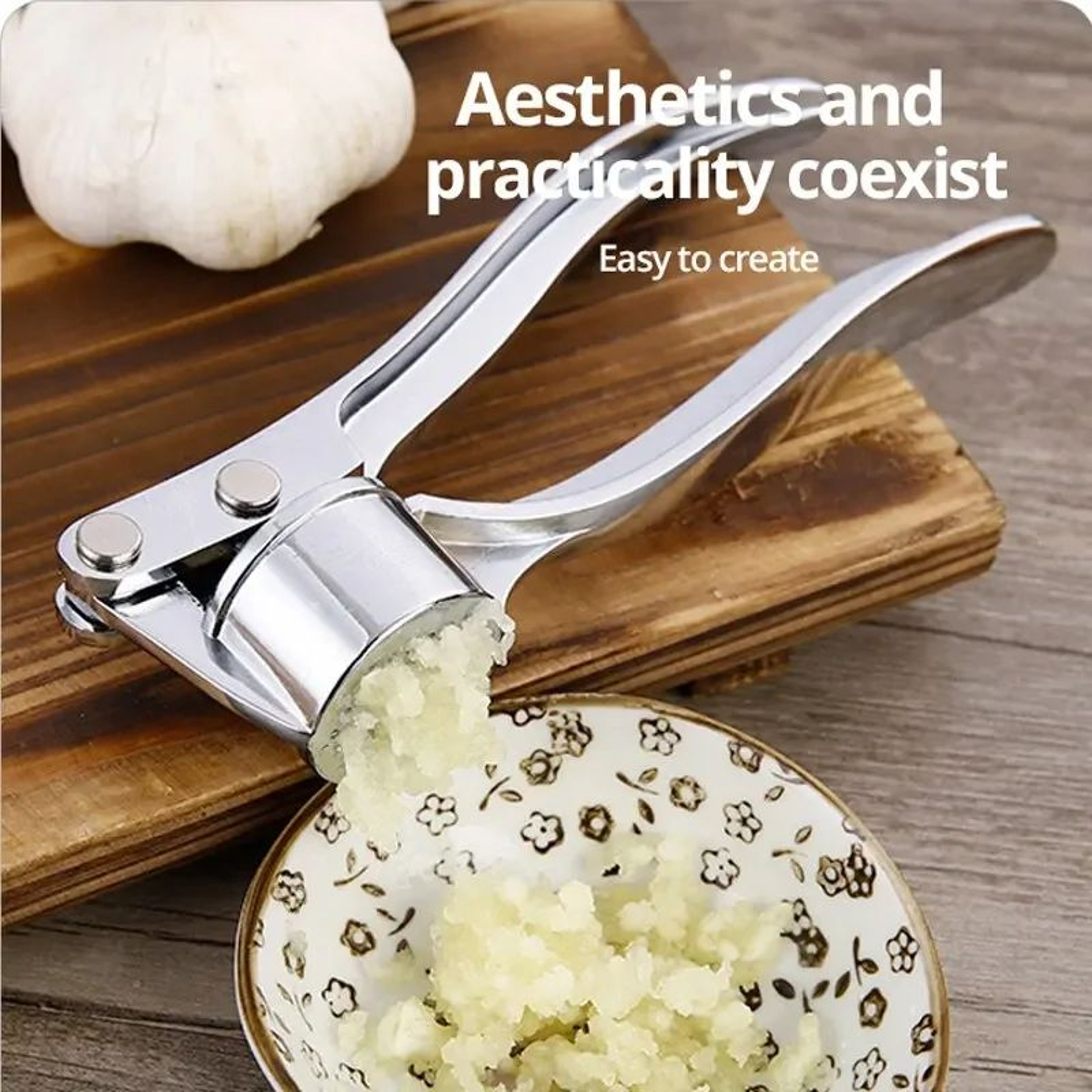 Stainless Steel Garlic Masher And Ginger Press 2