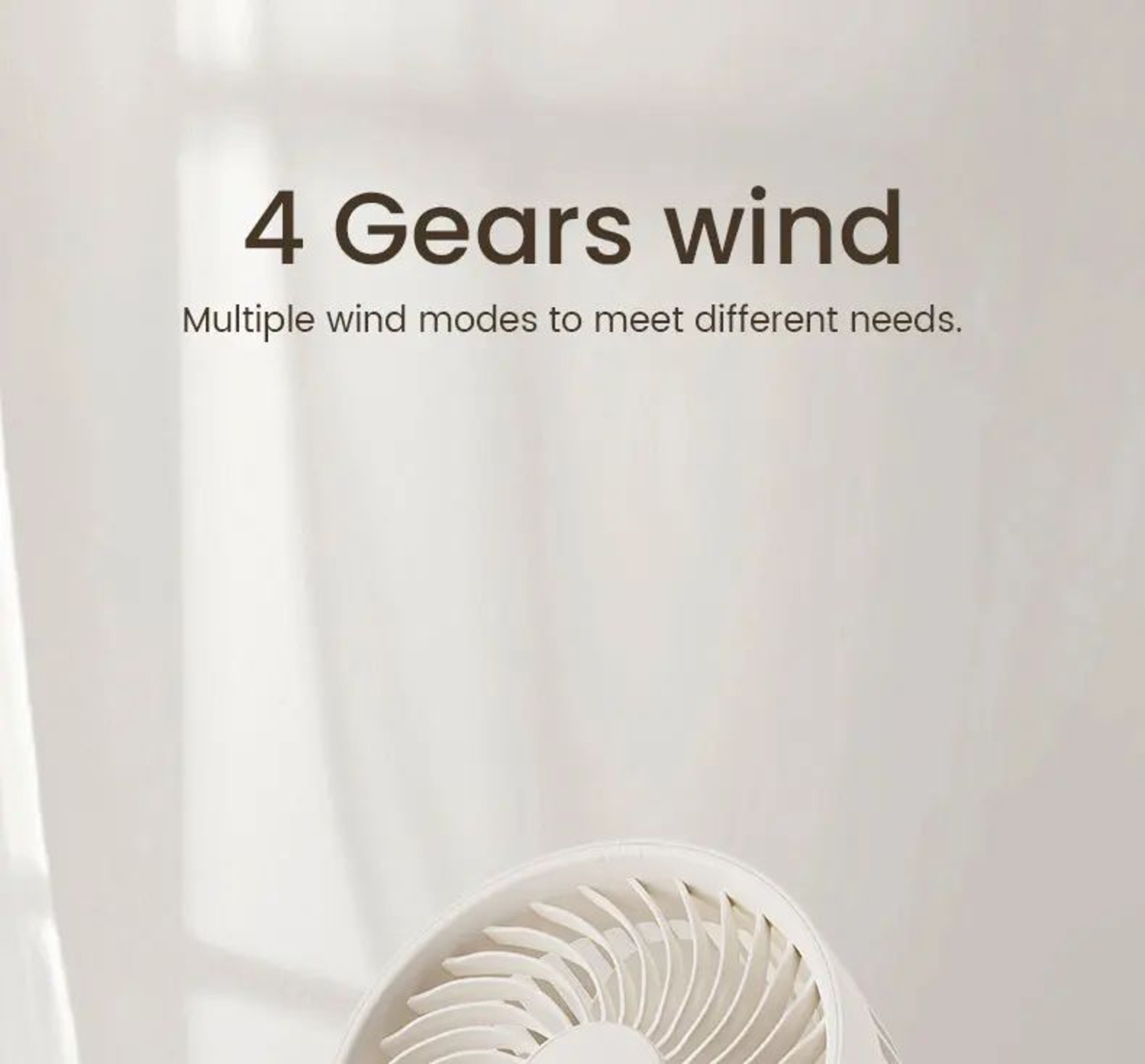 Wall Mounted Rechargeable Clip On Silent Fan 10