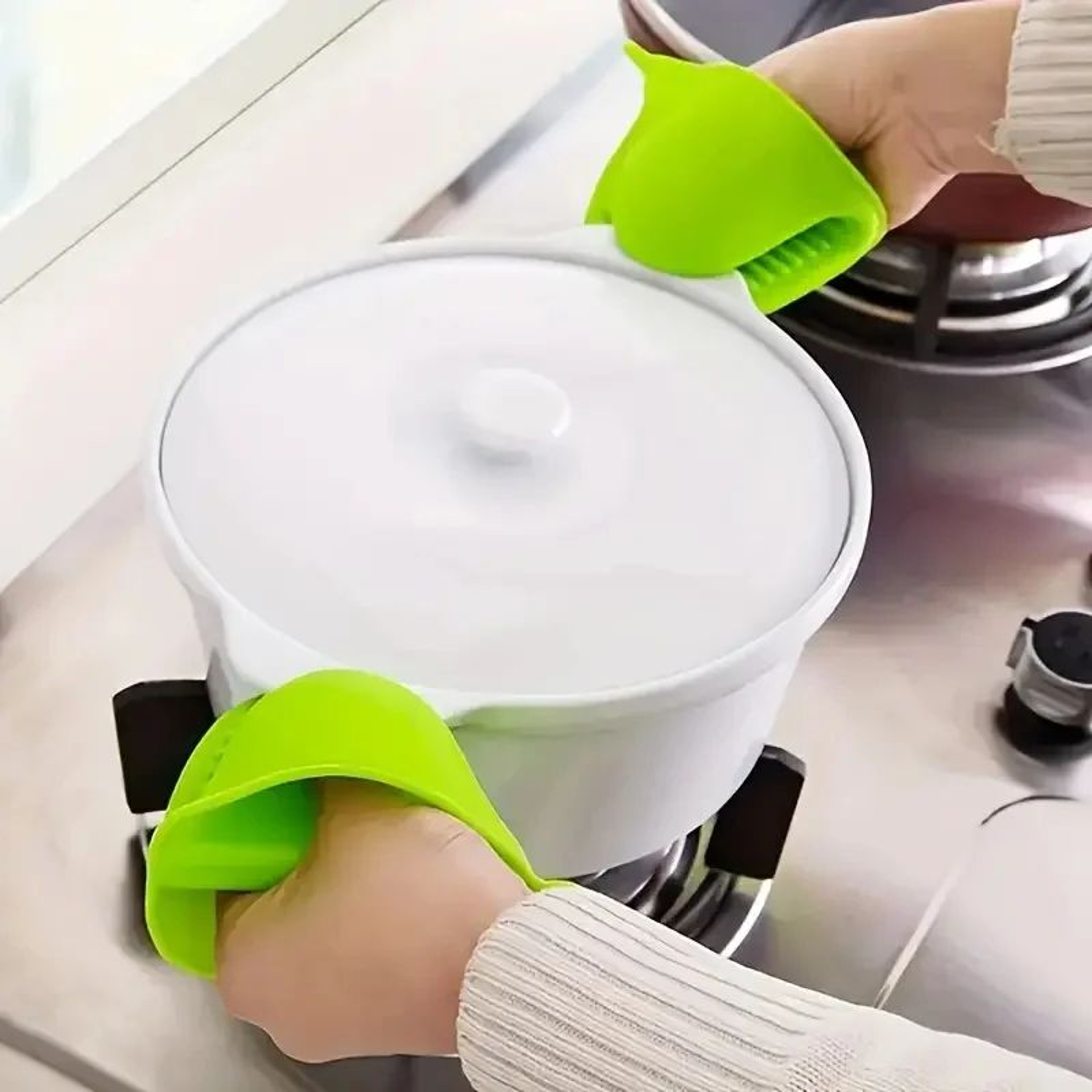Silicone Pot Holder Gloves Heat Resistant Set 1