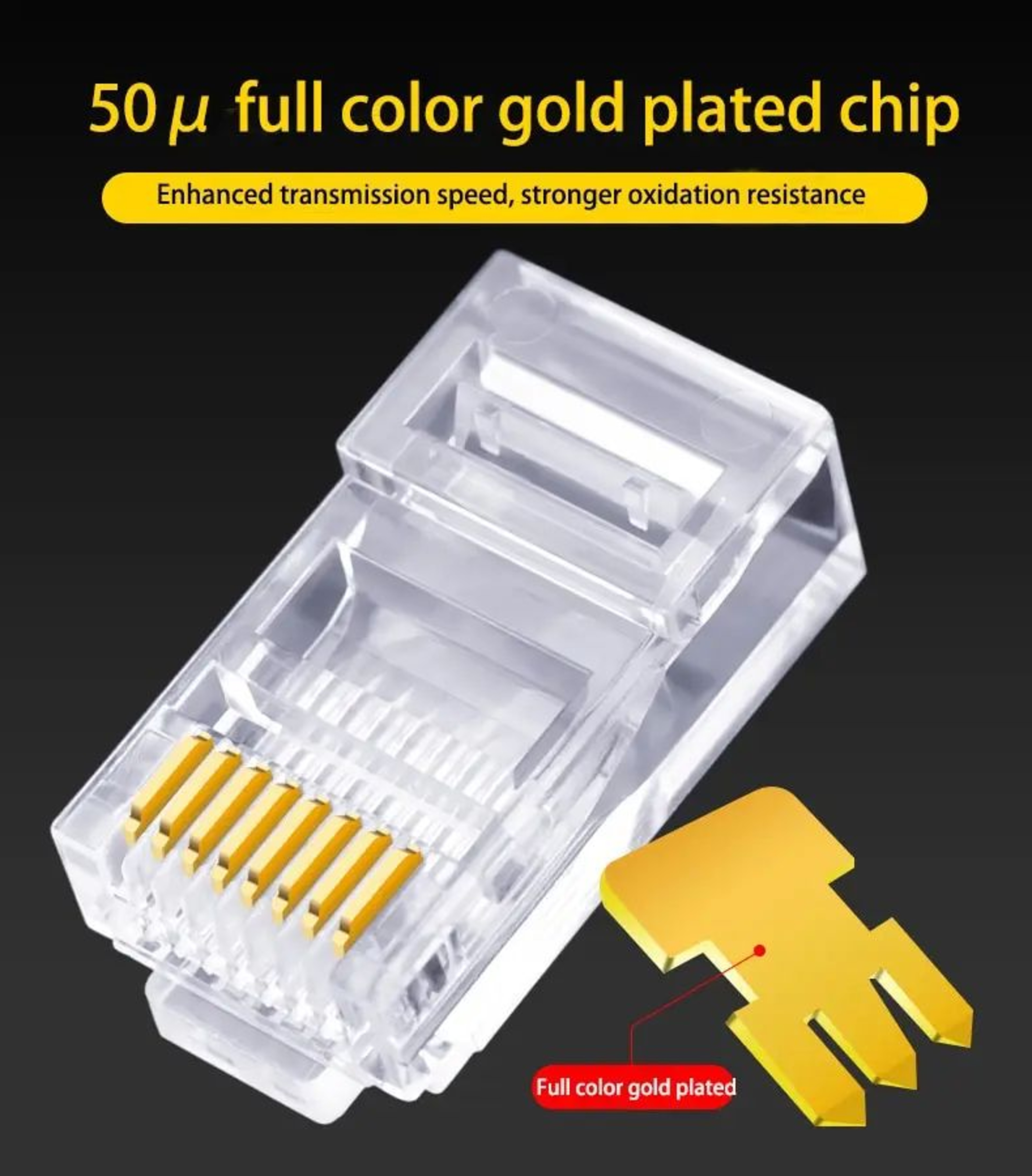RJ45 Cat6 Network Connector 50 Piece Set 2