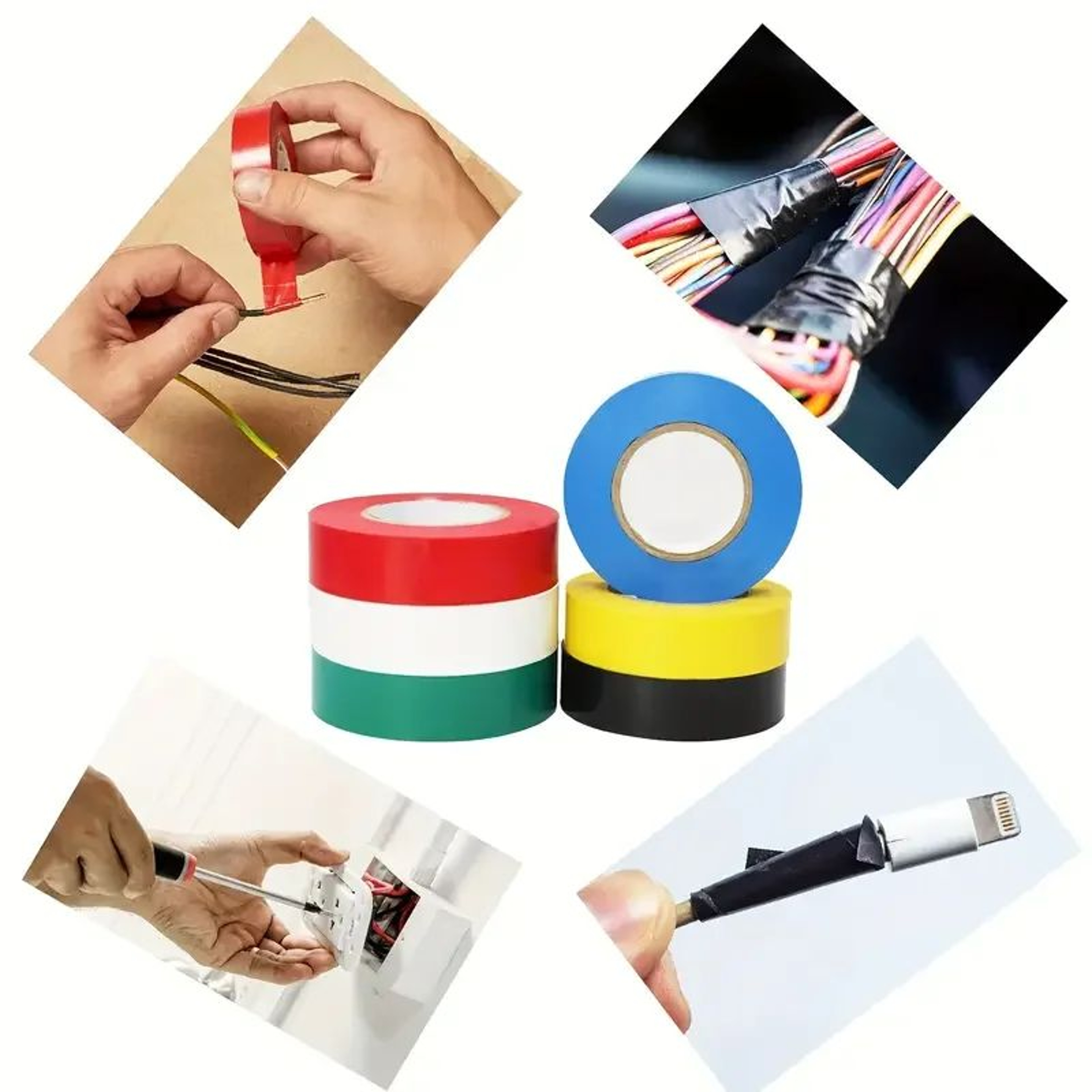Multi Color Electrical Tape Set Fireproof 3