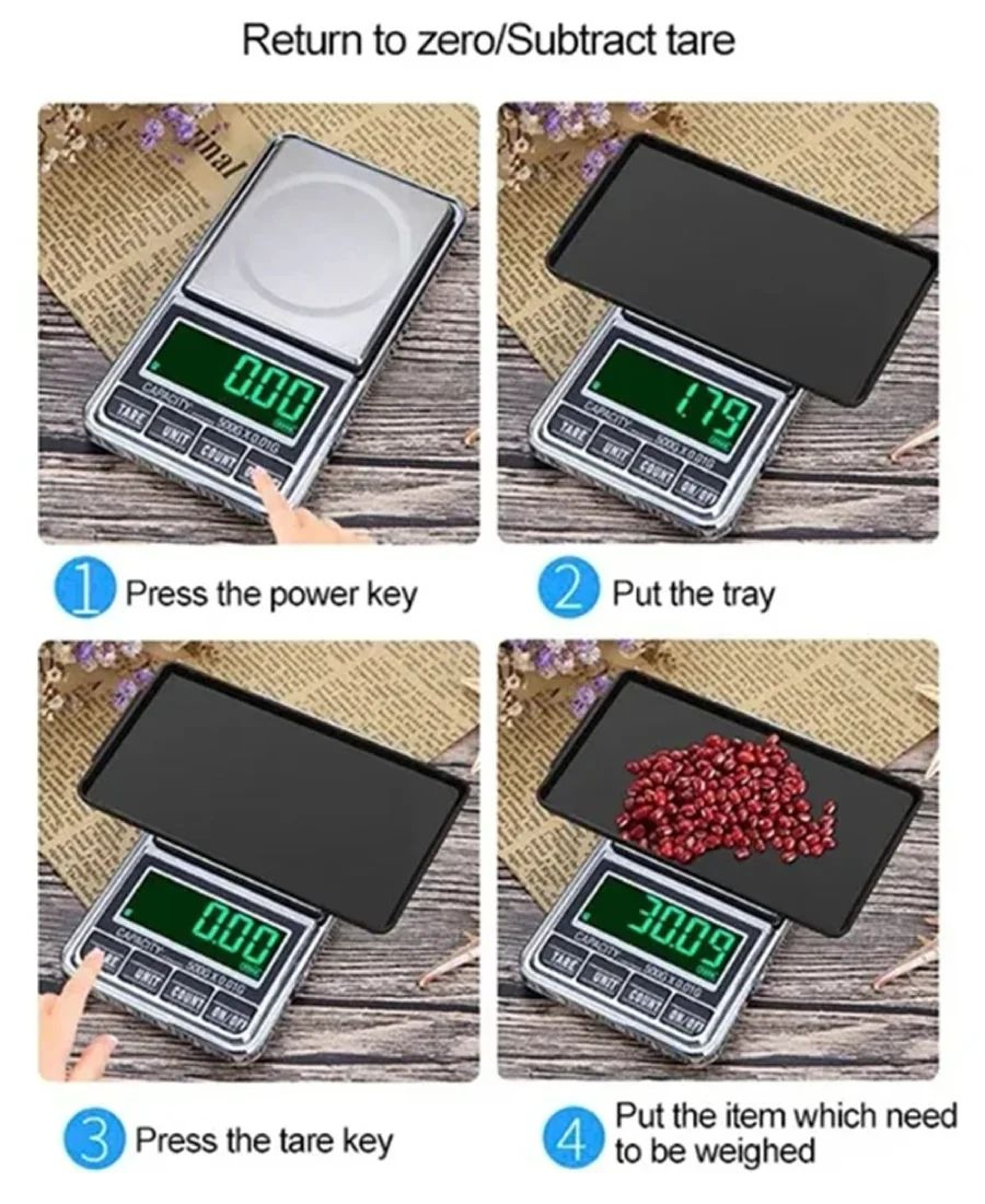 Rechargeable Mini Pocket Jewelry Scale 6
