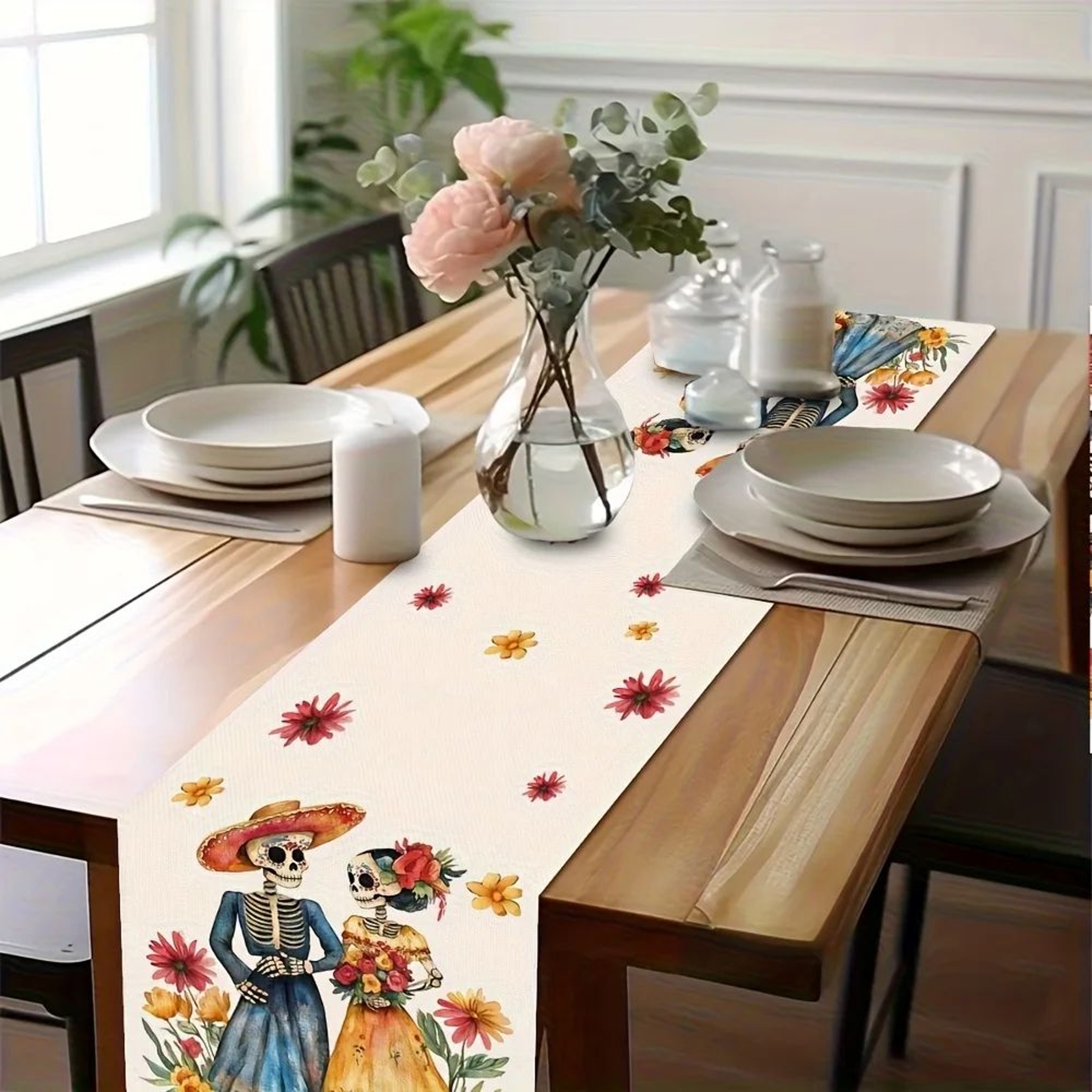 Day Of The Dead Table Runner Decor 1