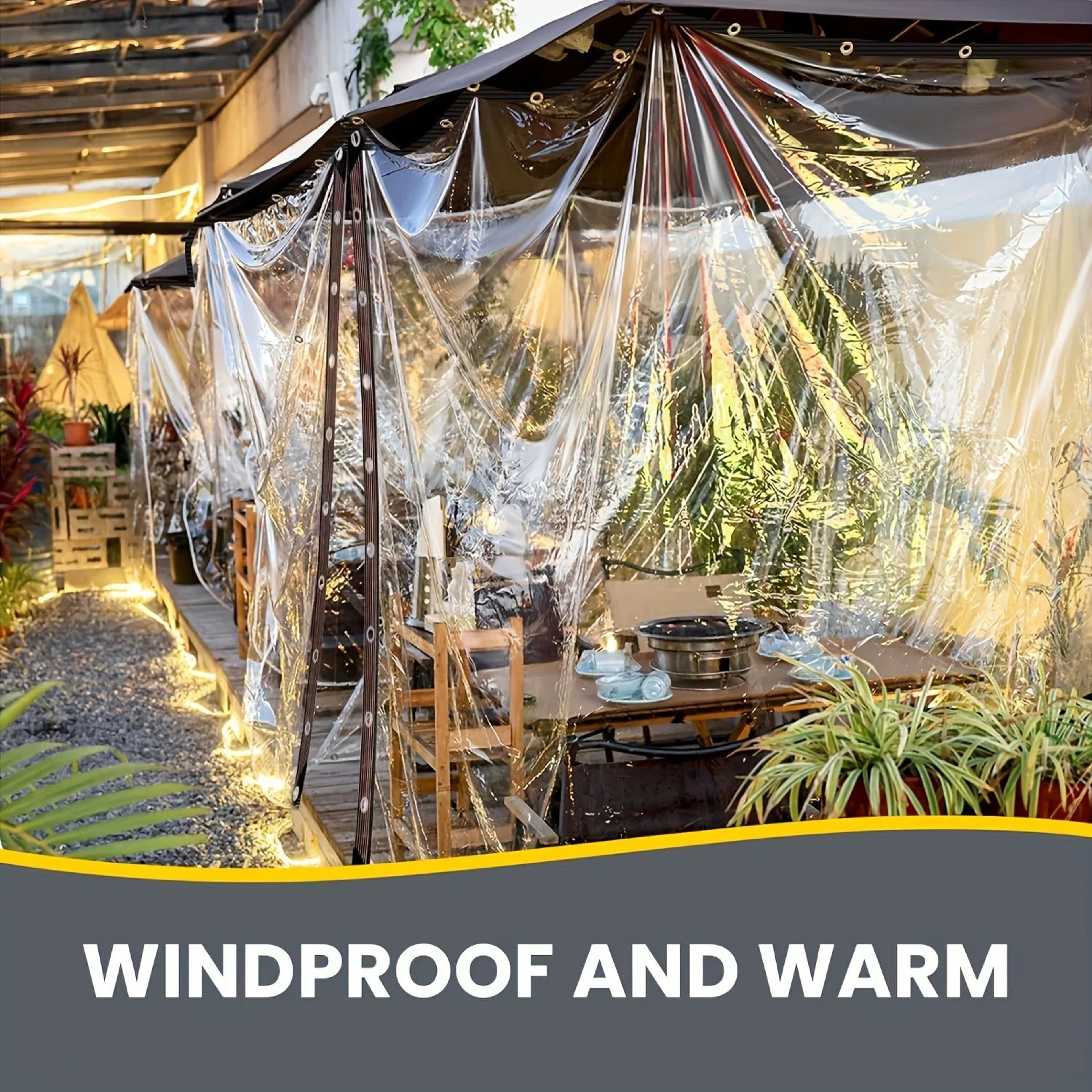 Clear Waterproof Tarp With Grommets 6