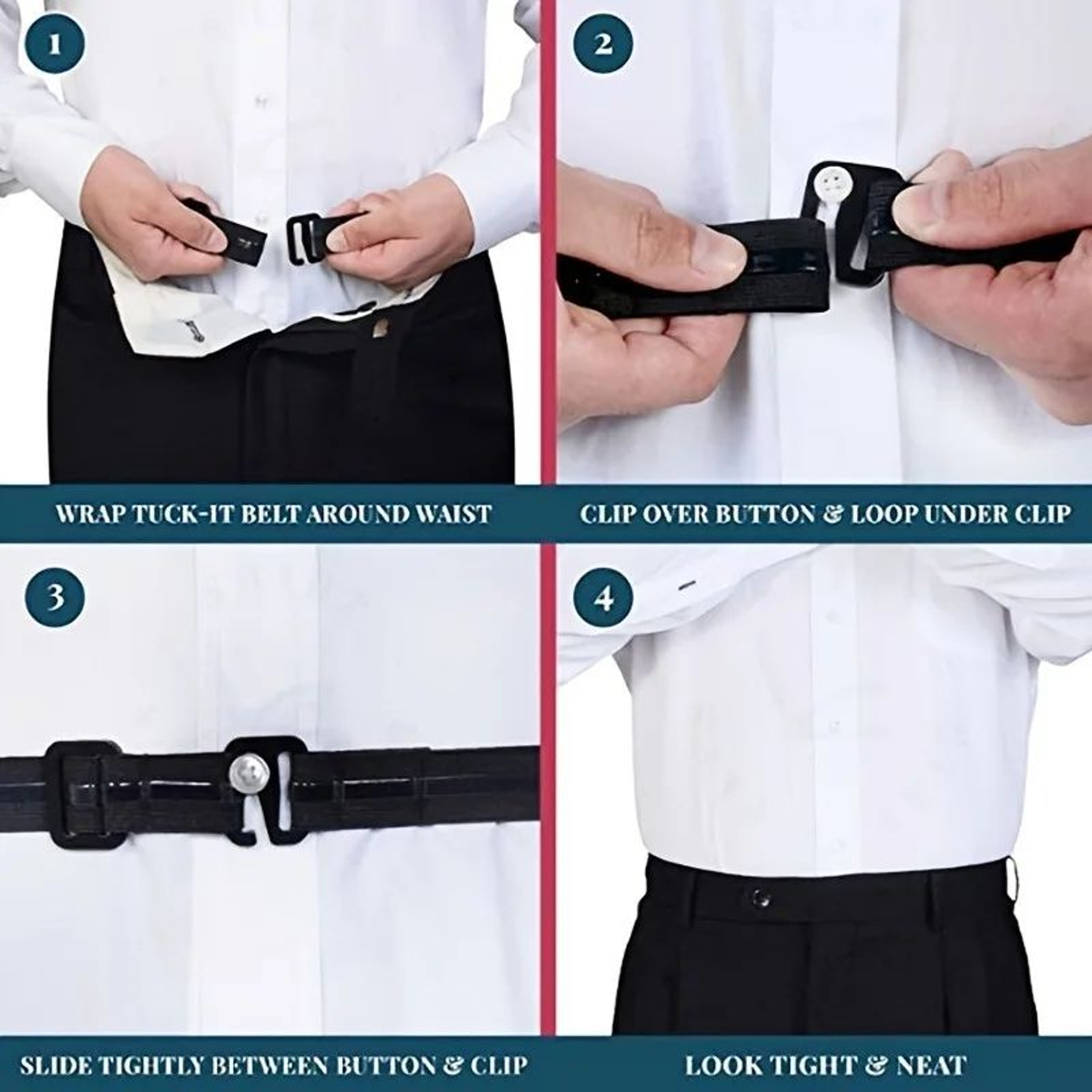 Mens Adjustable Anti Slip Shirt Stays 3