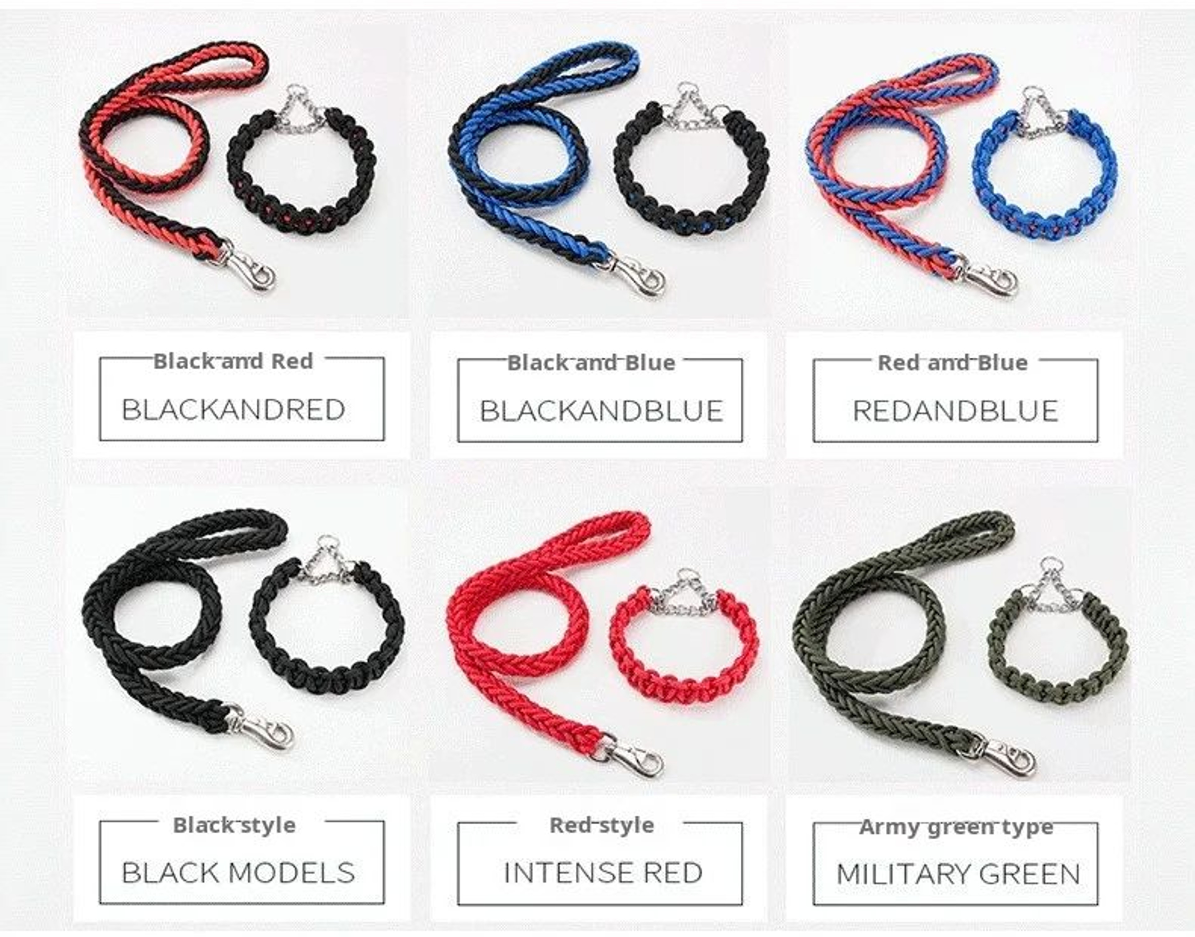 Braided Dog Leash For Training Walks 8