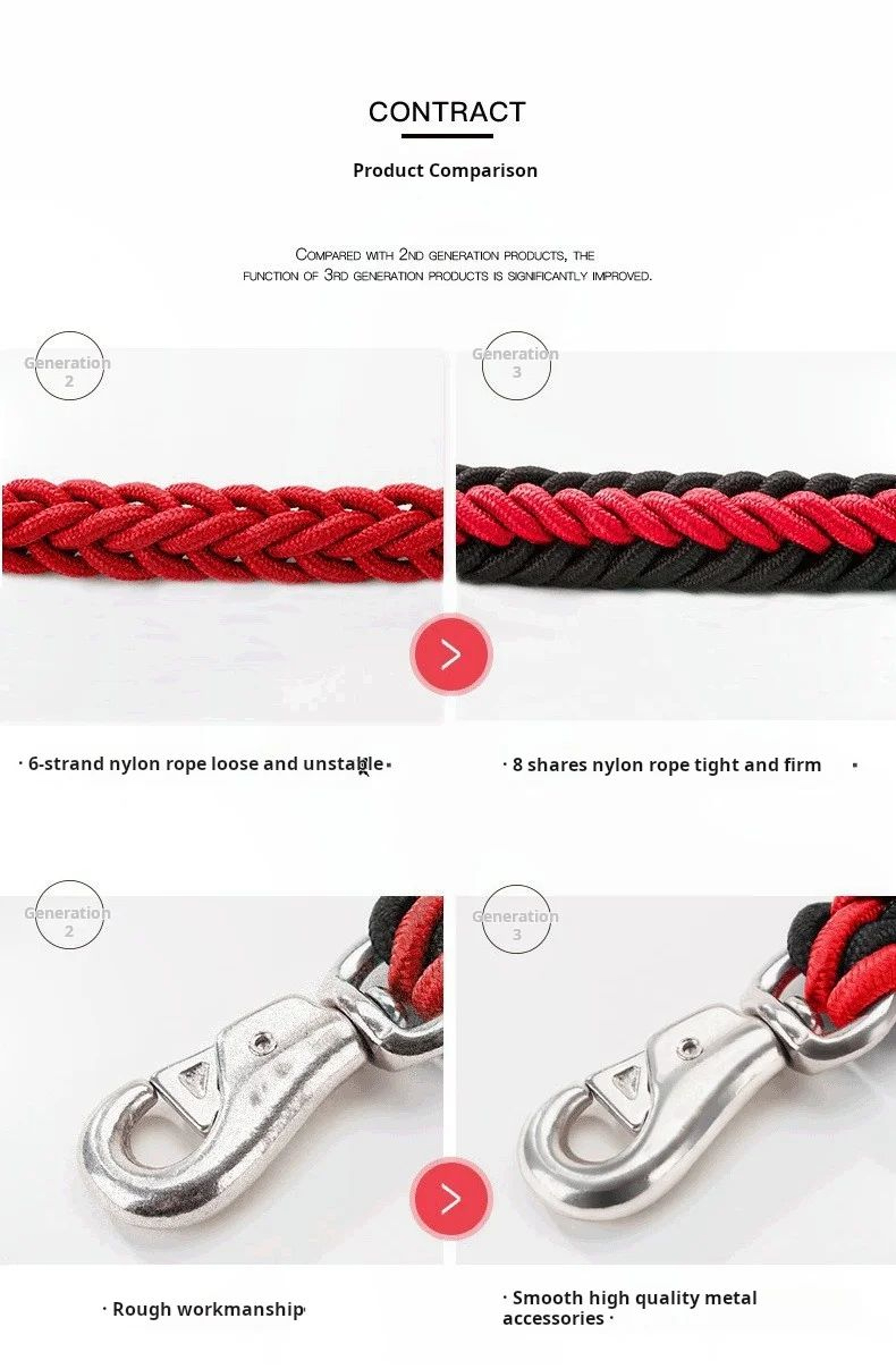 Braided Dog Leash For Training Walks 13