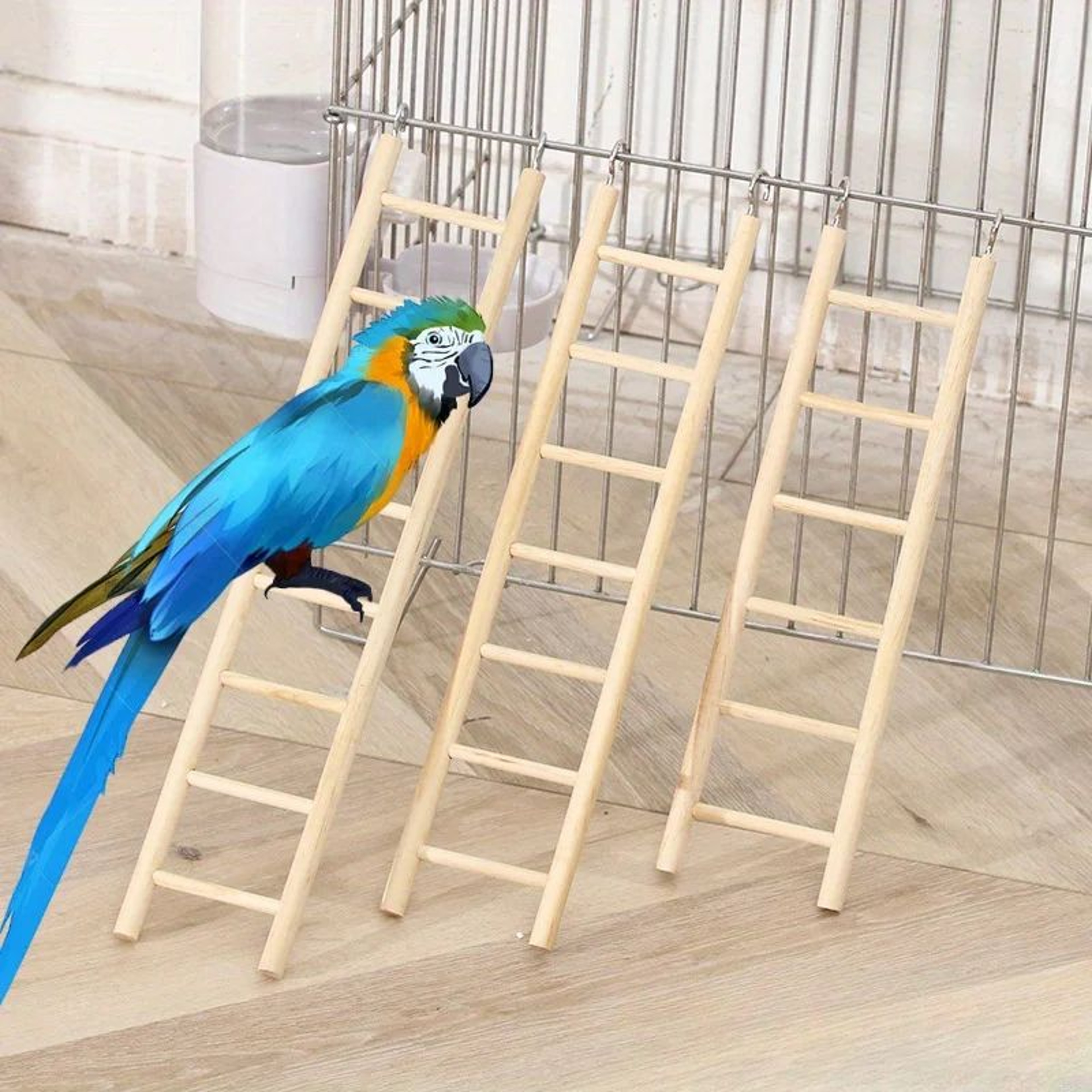 Wooden Bird Climbing Ladder Toy 0