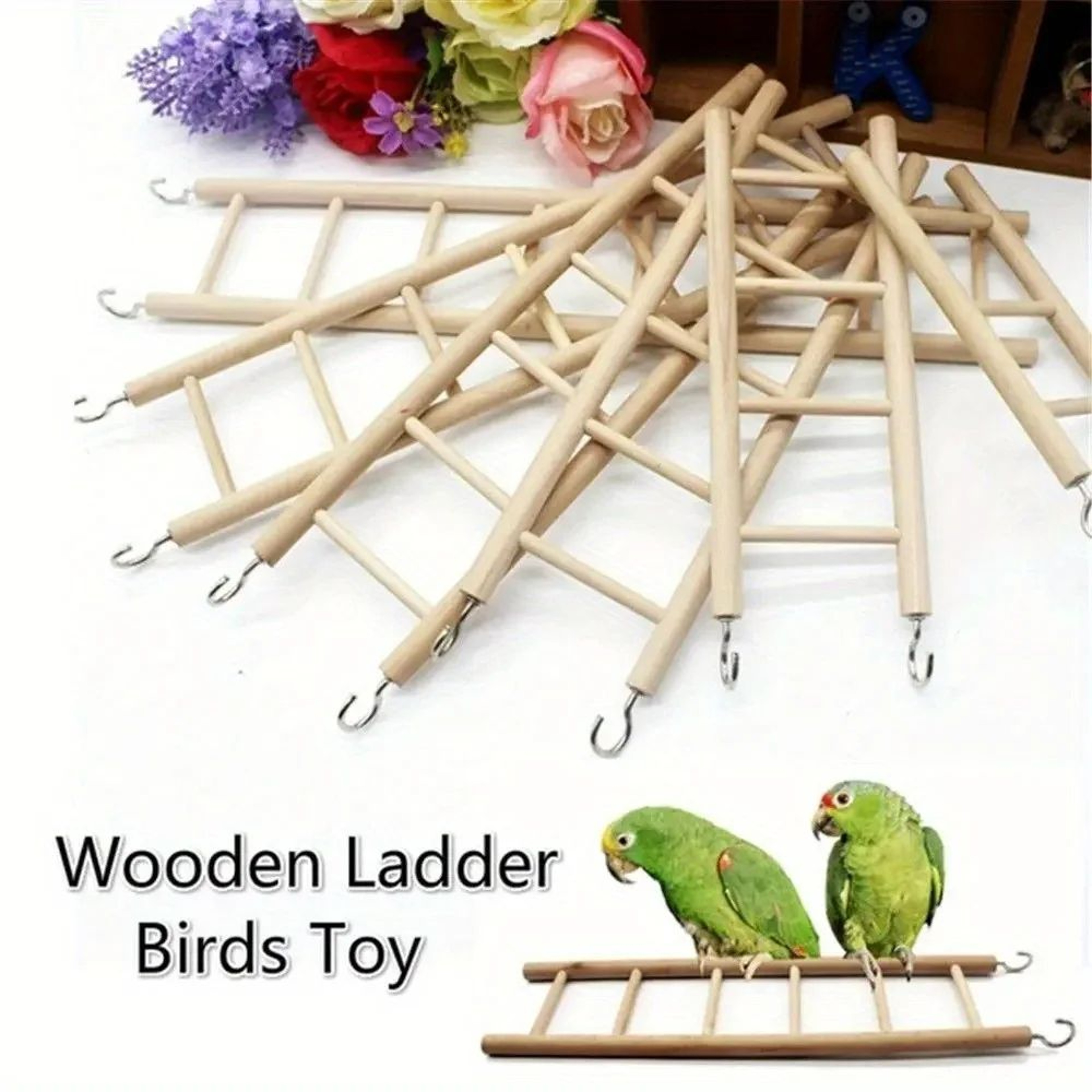 Wooden Bird Climbing Ladder Toy 1