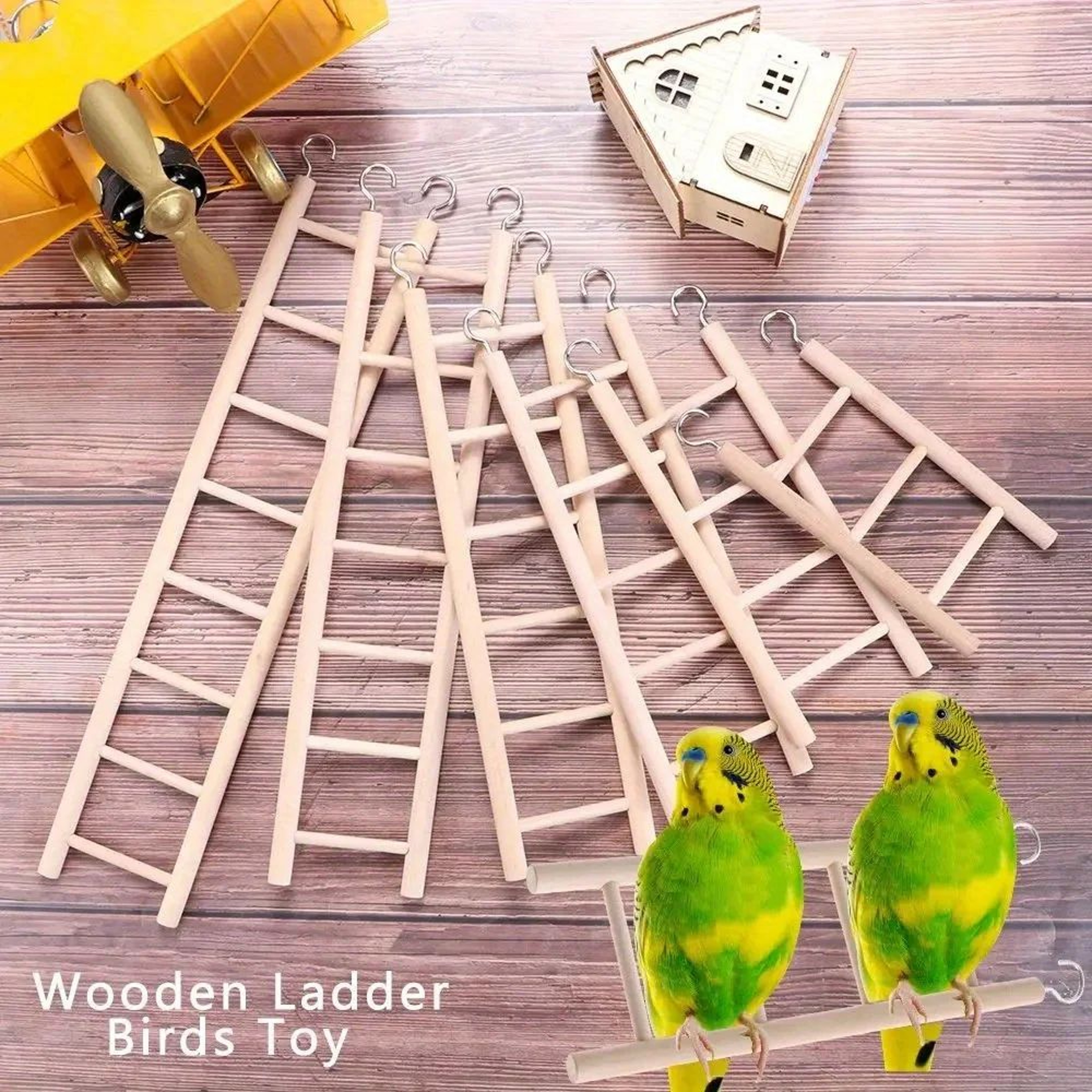 Wooden Bird Climbing Ladder Toy 4