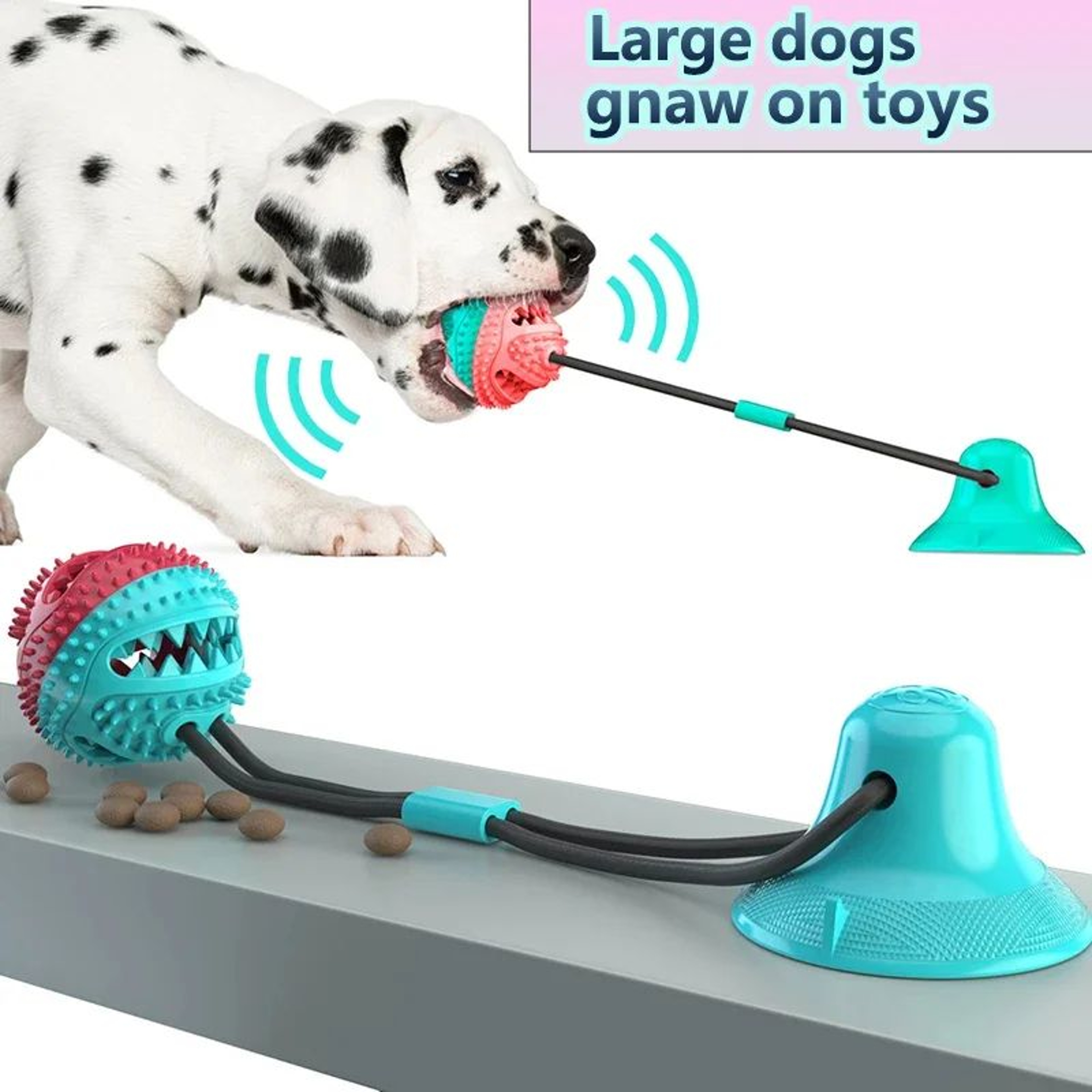Interactive Suction Cup Dog Chew Ball 0