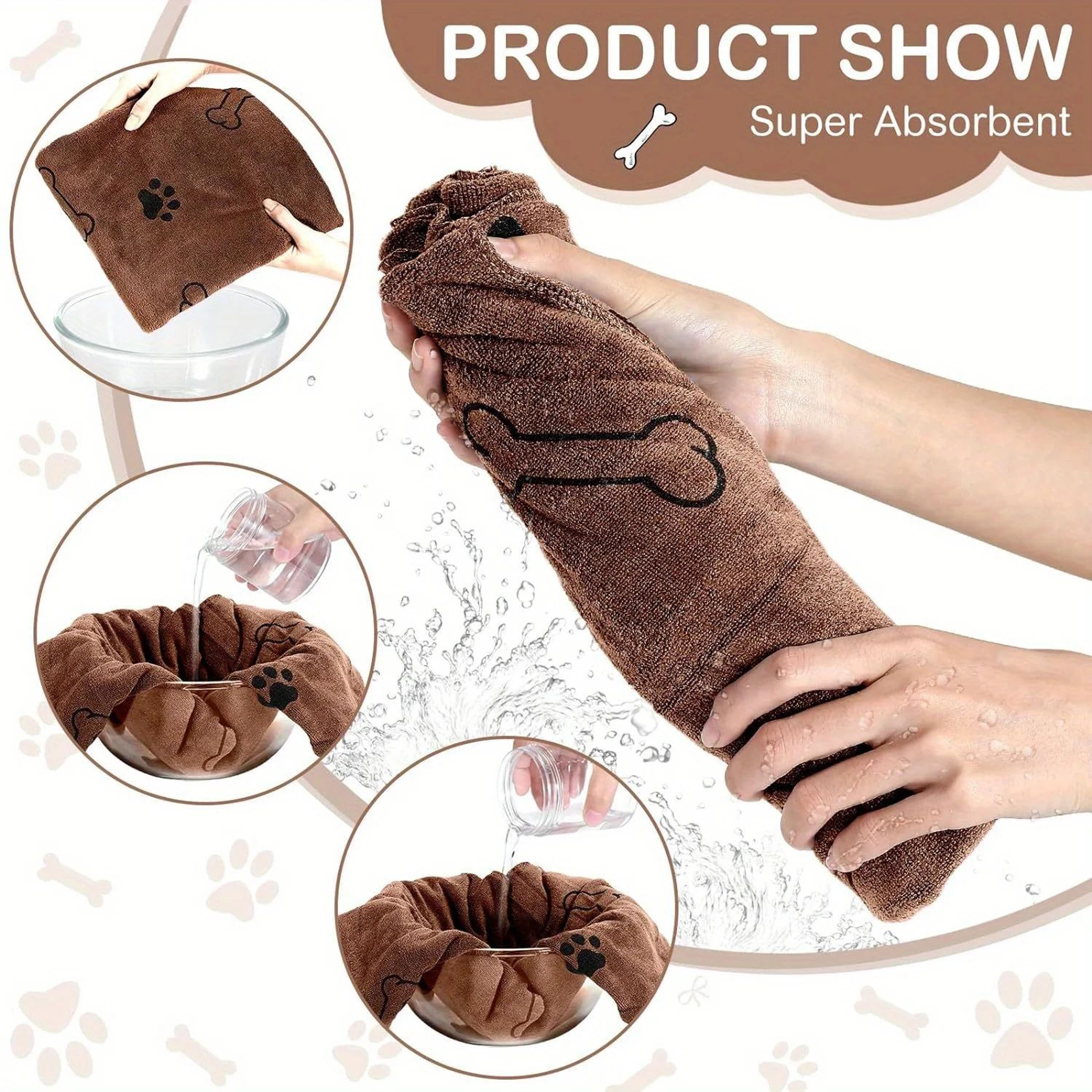 Large Quick Dry Microfiber Dog Towel 24 X 40 Inch 1
