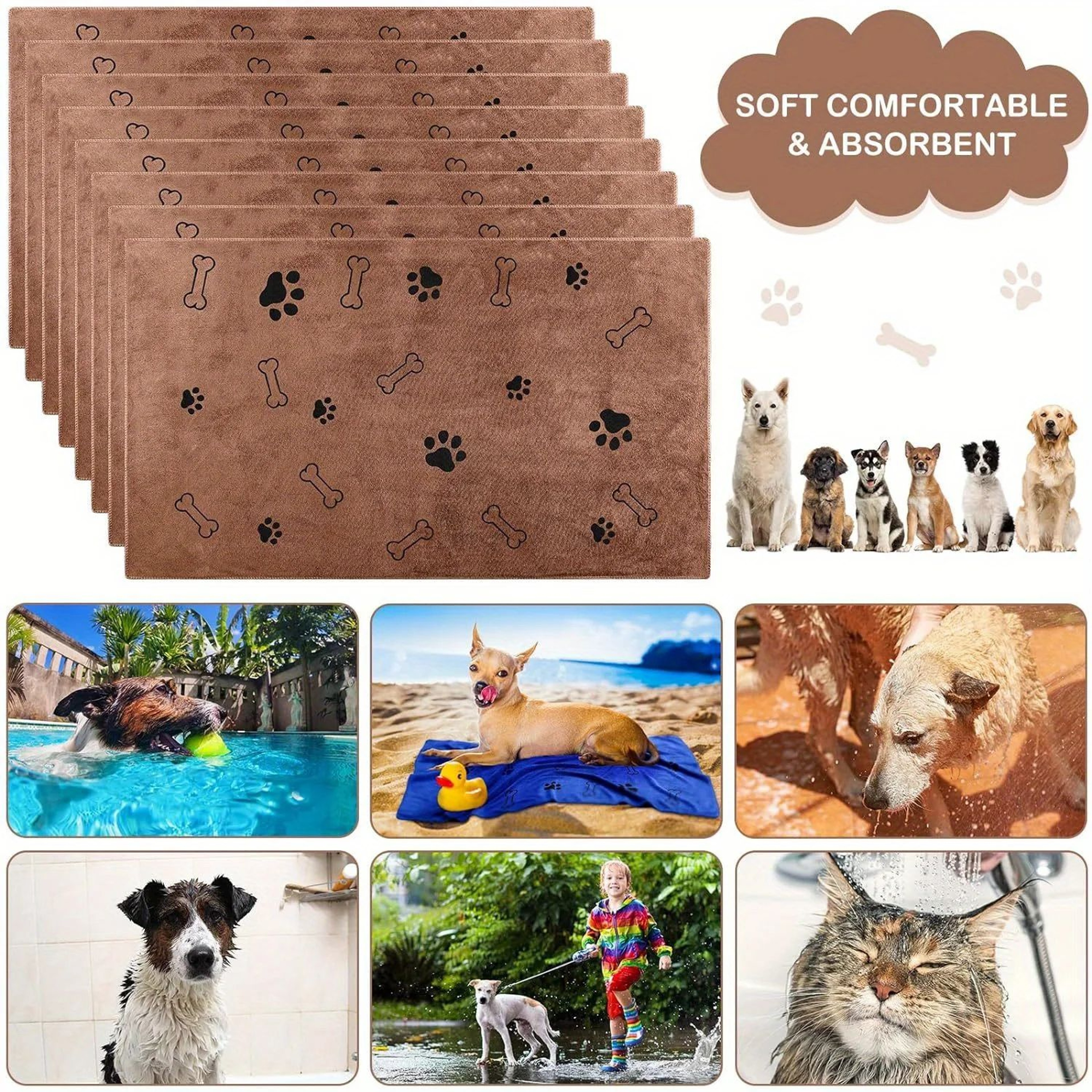 Large Quick Dry Microfiber Dog Towel 24 X 40 Inch 3