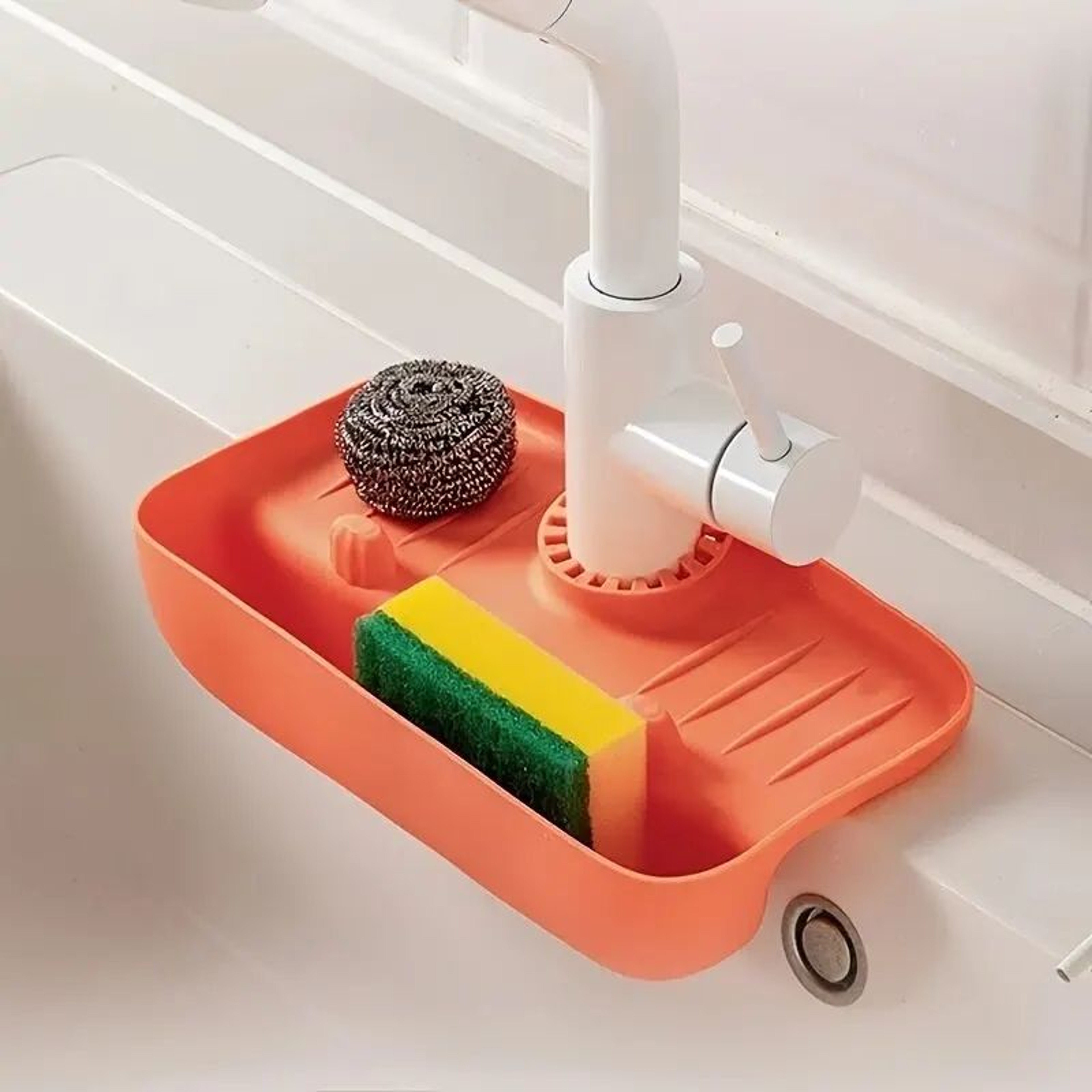Silicone Sink Drain Rack And Faucet Pad 1
