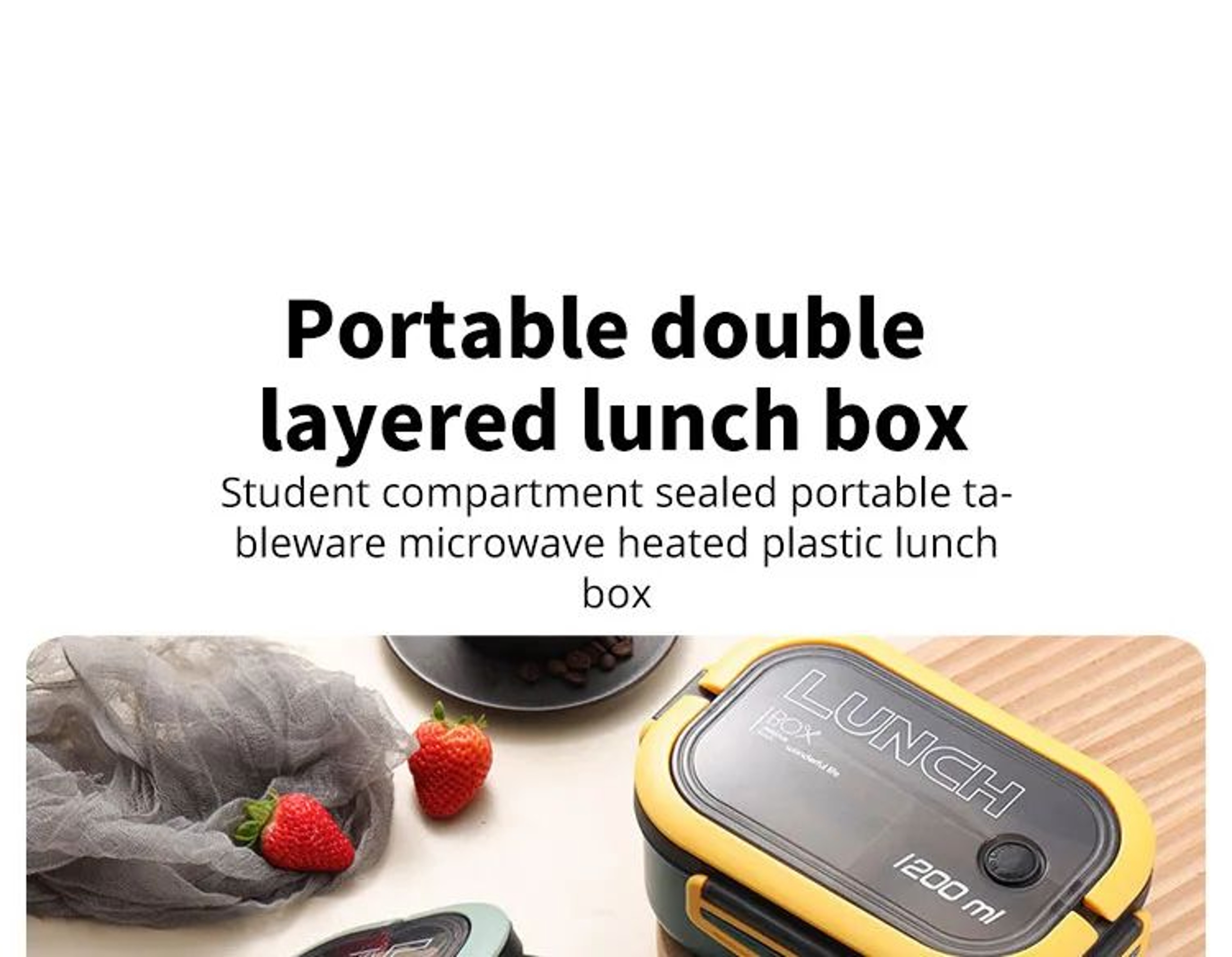 Portable Compartment Lunch Box With Cutlery 6