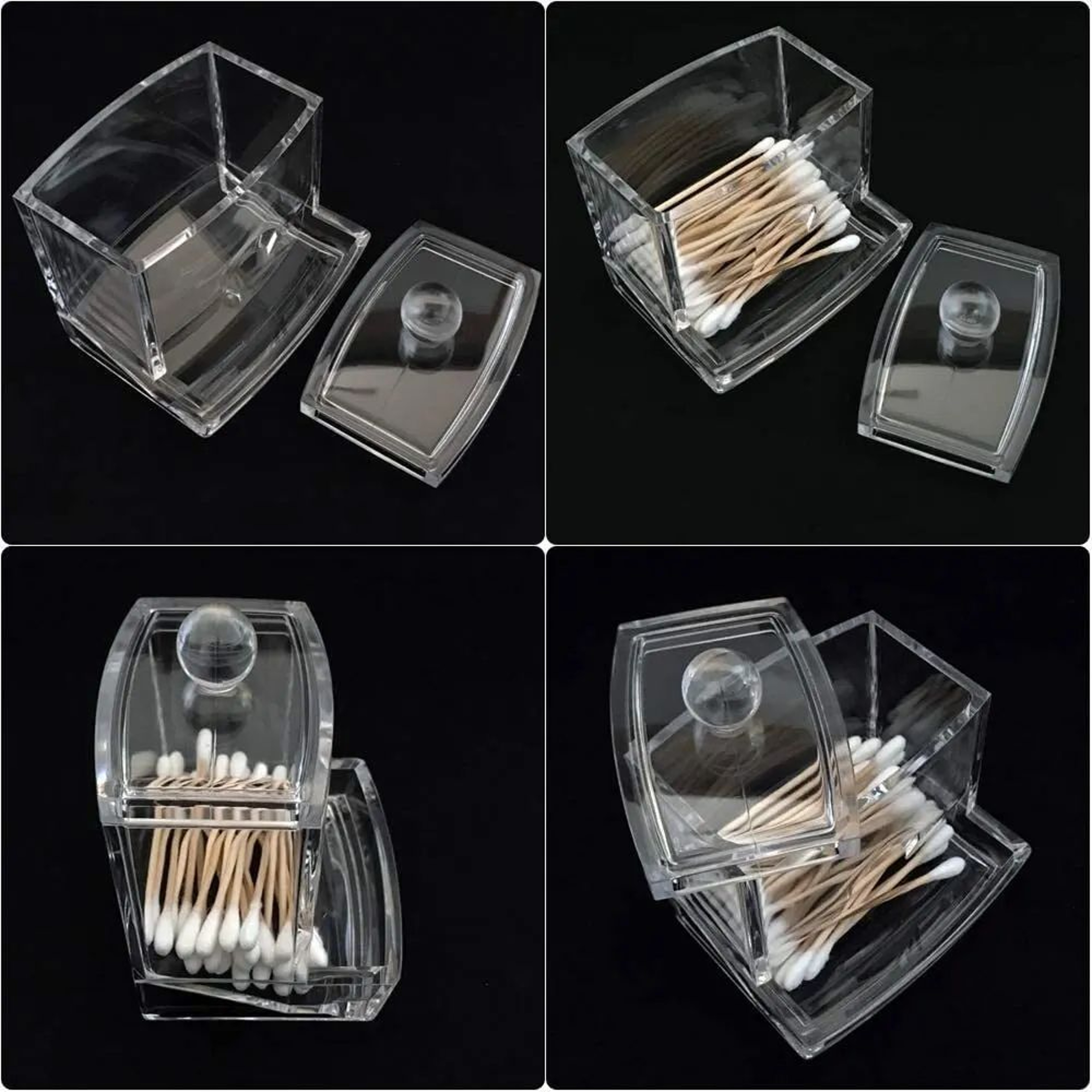 Acrylic Cotton Swab Storage Jar 3