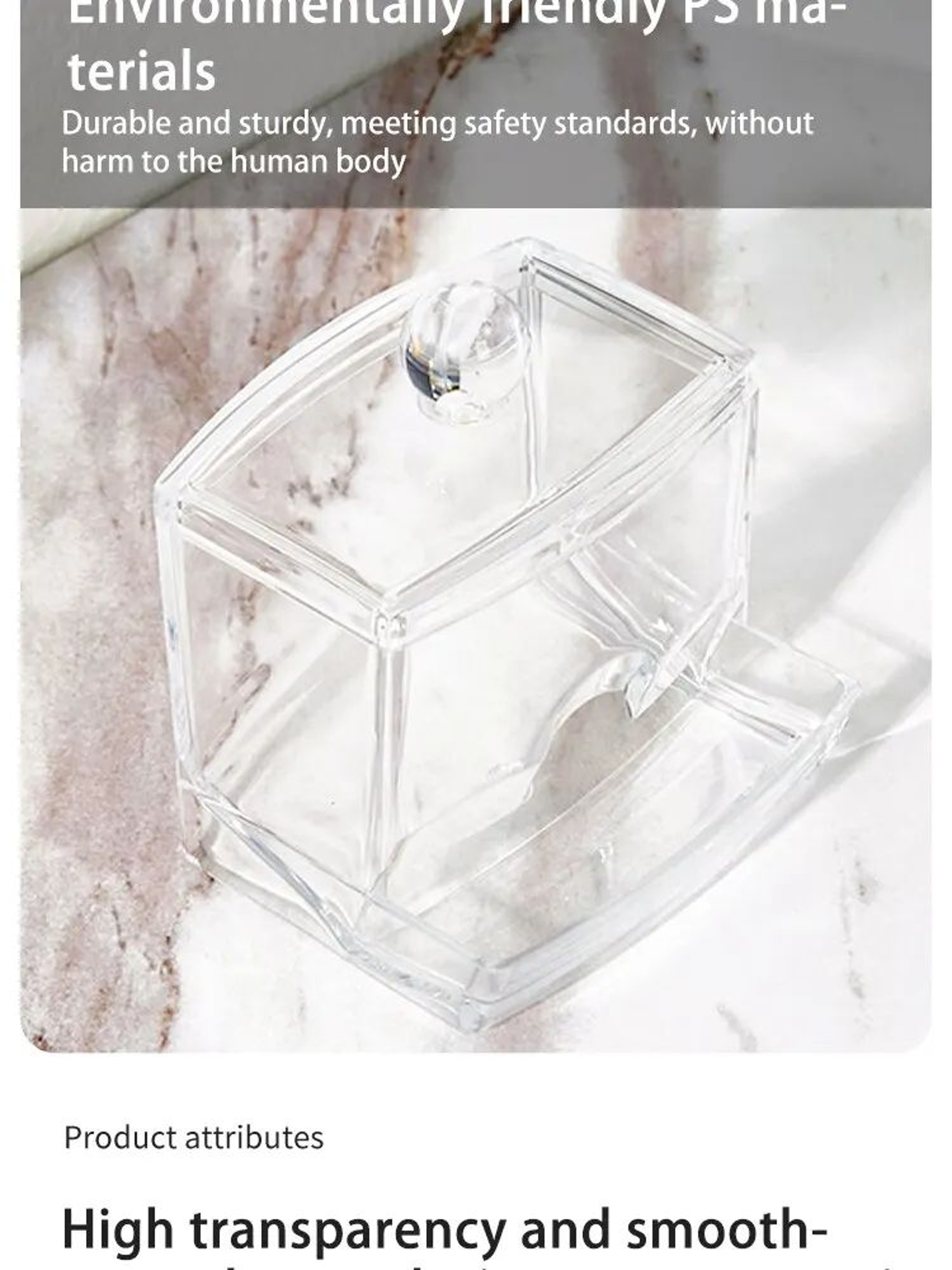 Acrylic Cotton Swab Storage Jar 6