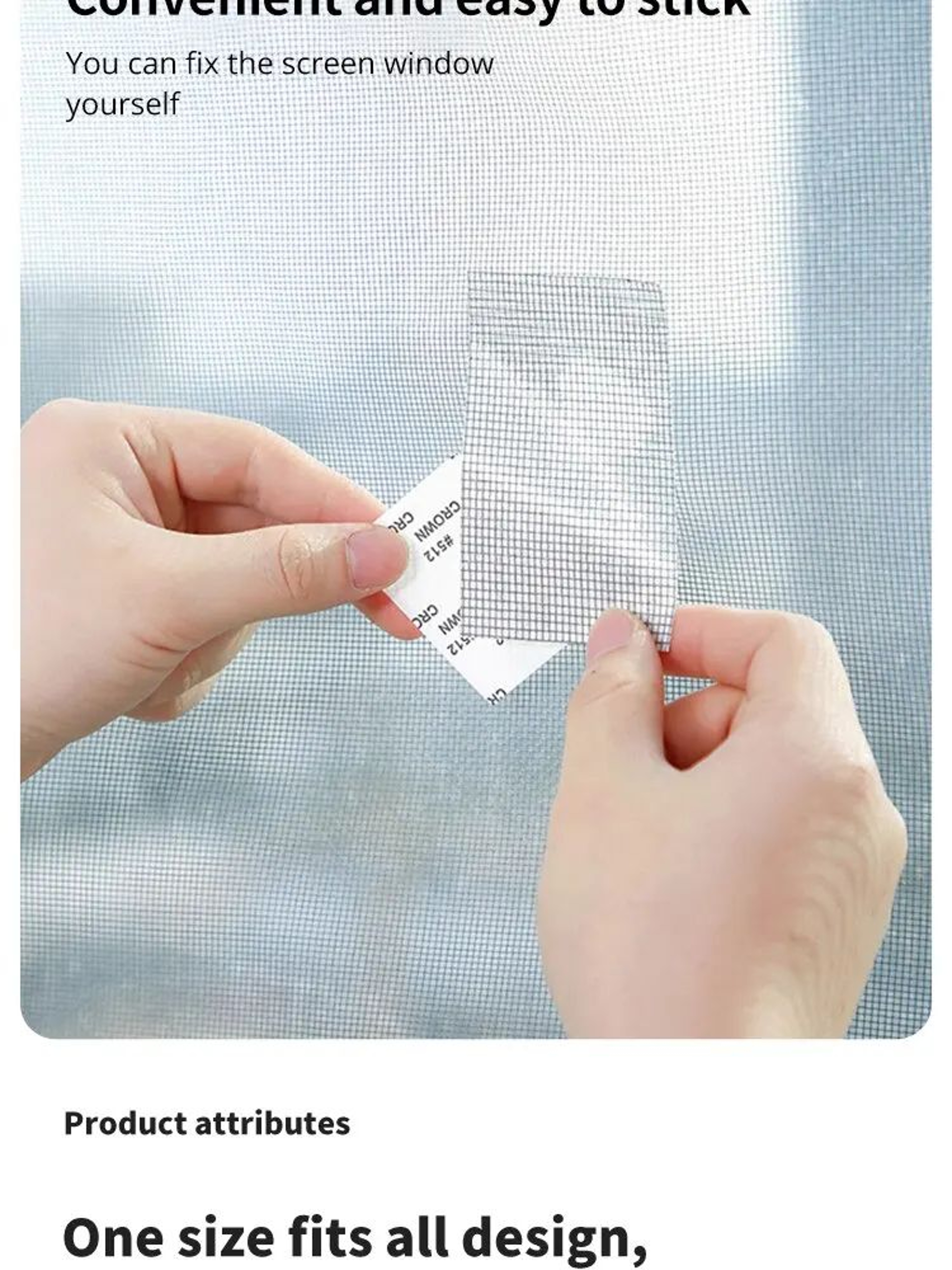 Self Adhesive Window Screen Repair Tape 7