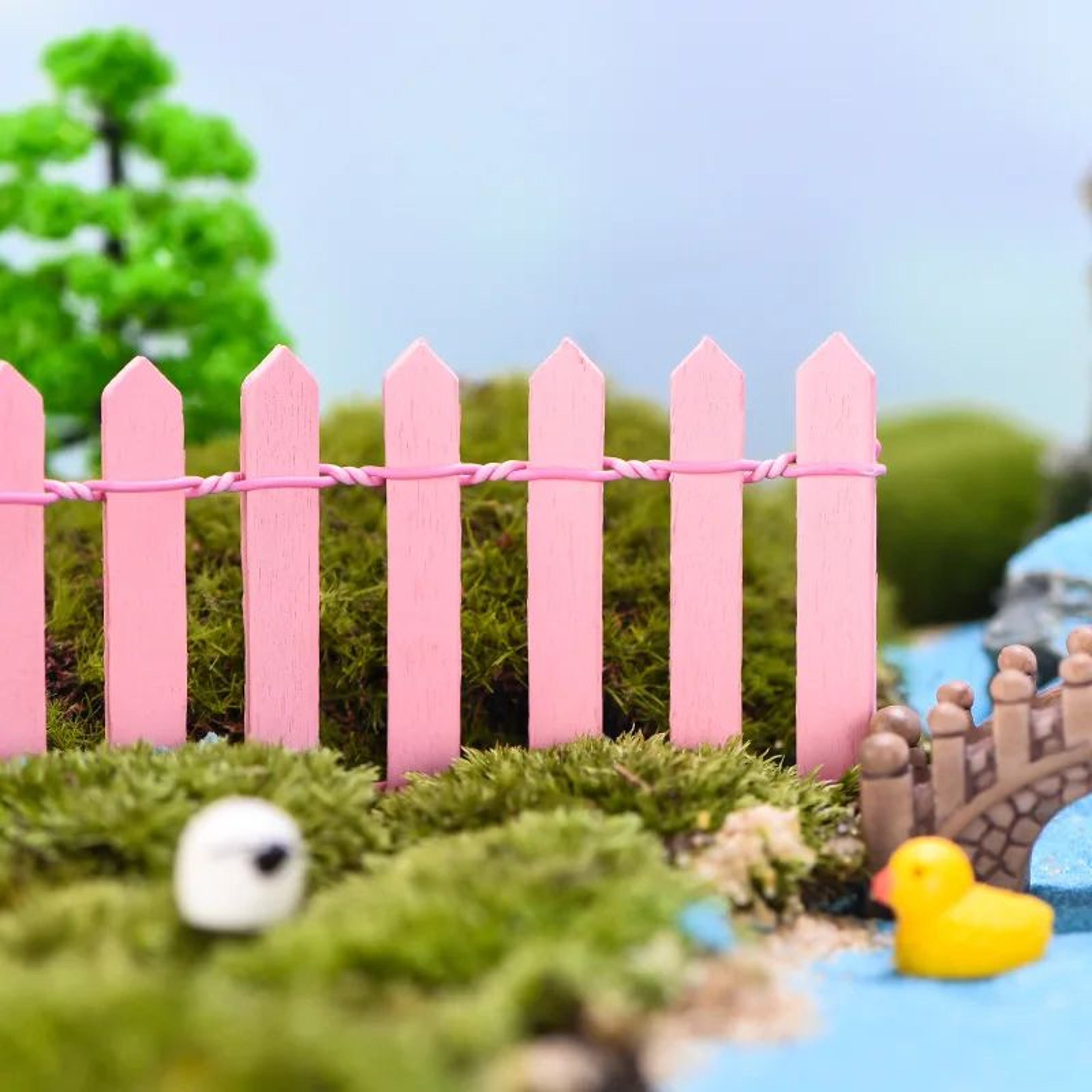 Mini Wooden Picket Fence For Fairy Garden And Bonsai Decor 17